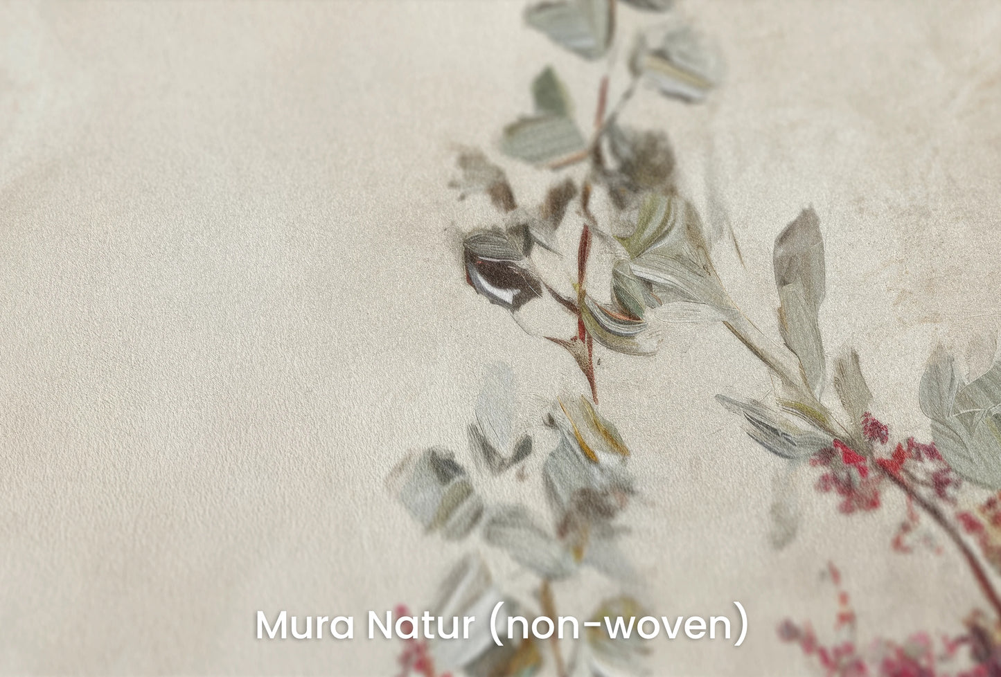 Zbliżenie na artystyczną fototapetę o nazwie Old Master's Flora na podłożu Mura Natur (non-woven) - naturalne i ekologiczne podłoże.