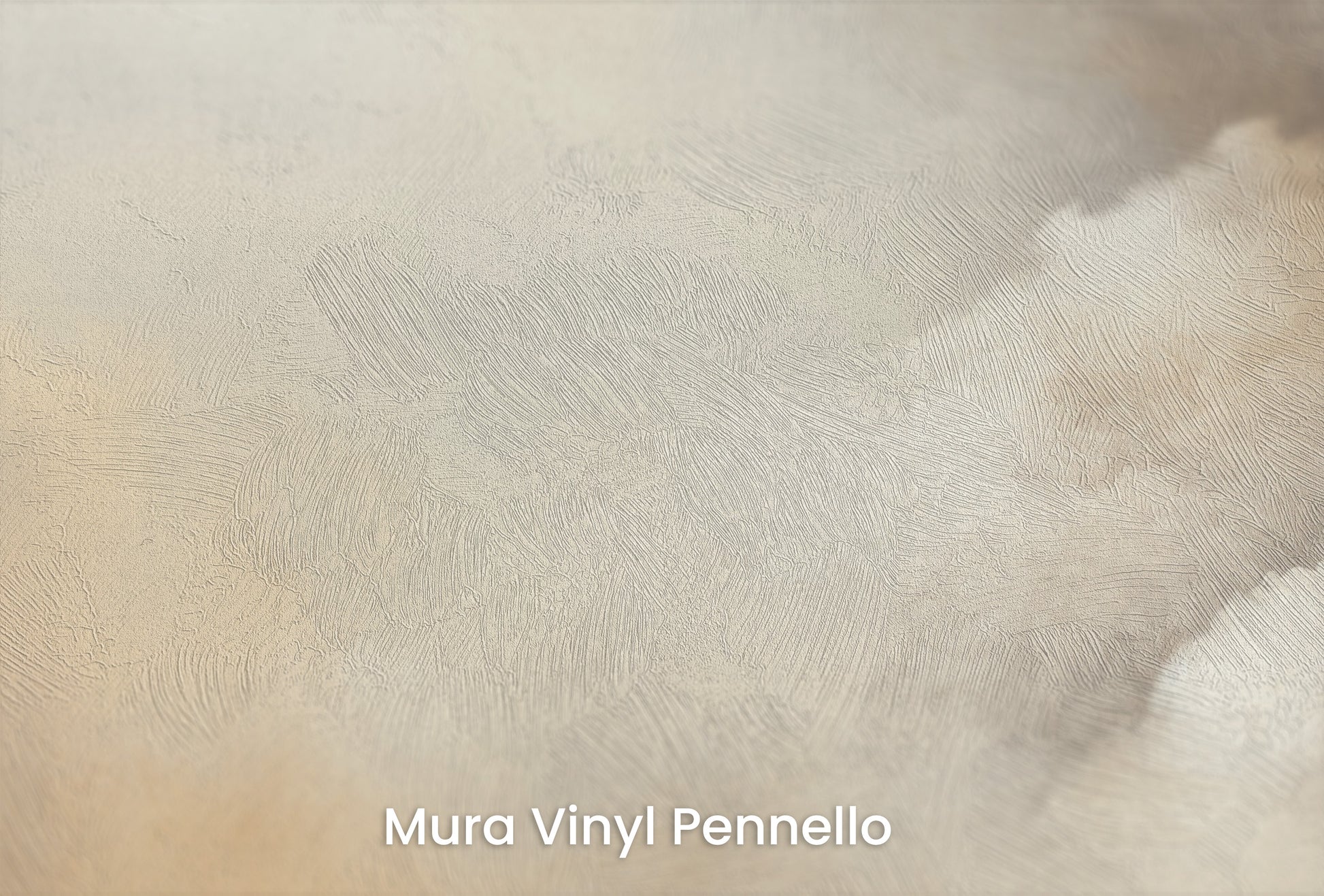 Zbliżenie na artystyczną fototapetę o nazwie LUMINOUS DREAMSCAPE HORIZON na podłożu Mura Vinyl Pennello - faktura pociągnięć pędzla malarskiego.