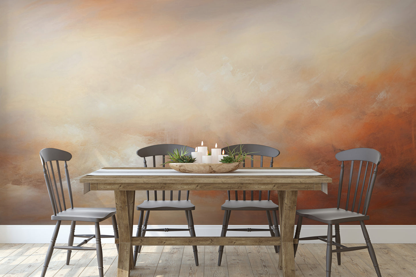 Fototapeta malowana o nazwie DUSK RADIANCE ABSTRACT pokazana w aranżacji wnętrza.
