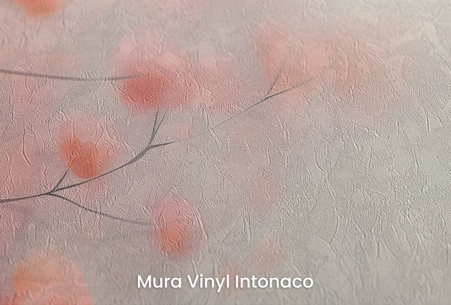 Zbliżenie na artystyczną fototapetę o nazwie Autumn Whisper #4 na podłożu Mura Vinyl Intonaco - struktura tartego tynku.