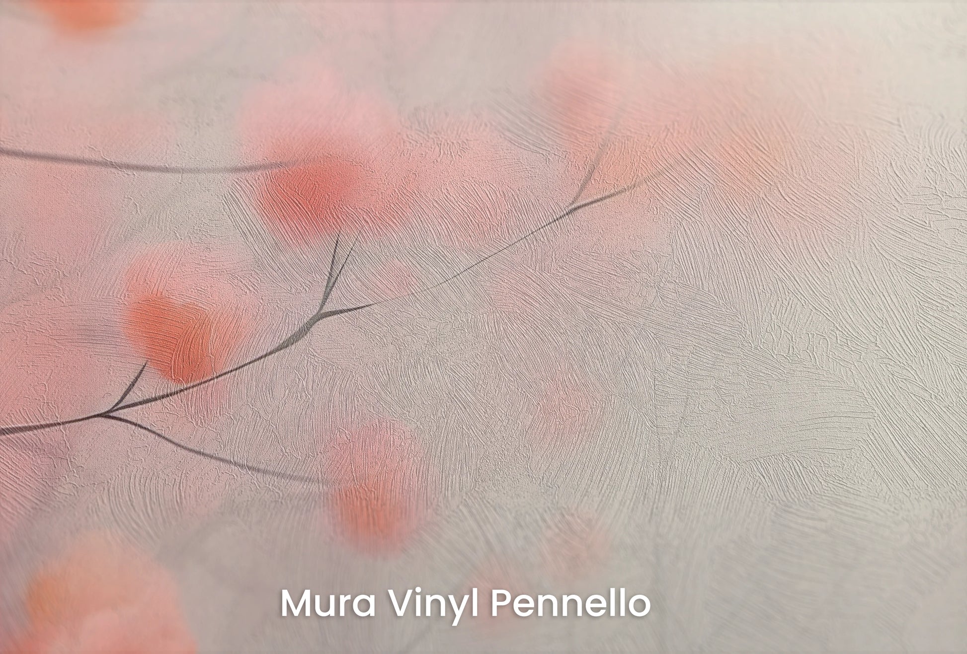 Zbliżenie na artystyczną fototapetę o nazwie Autumn Whisper #4 na podłożu Mura Vinyl Pennello - faktura pociągnięć pędzla malarskiego.