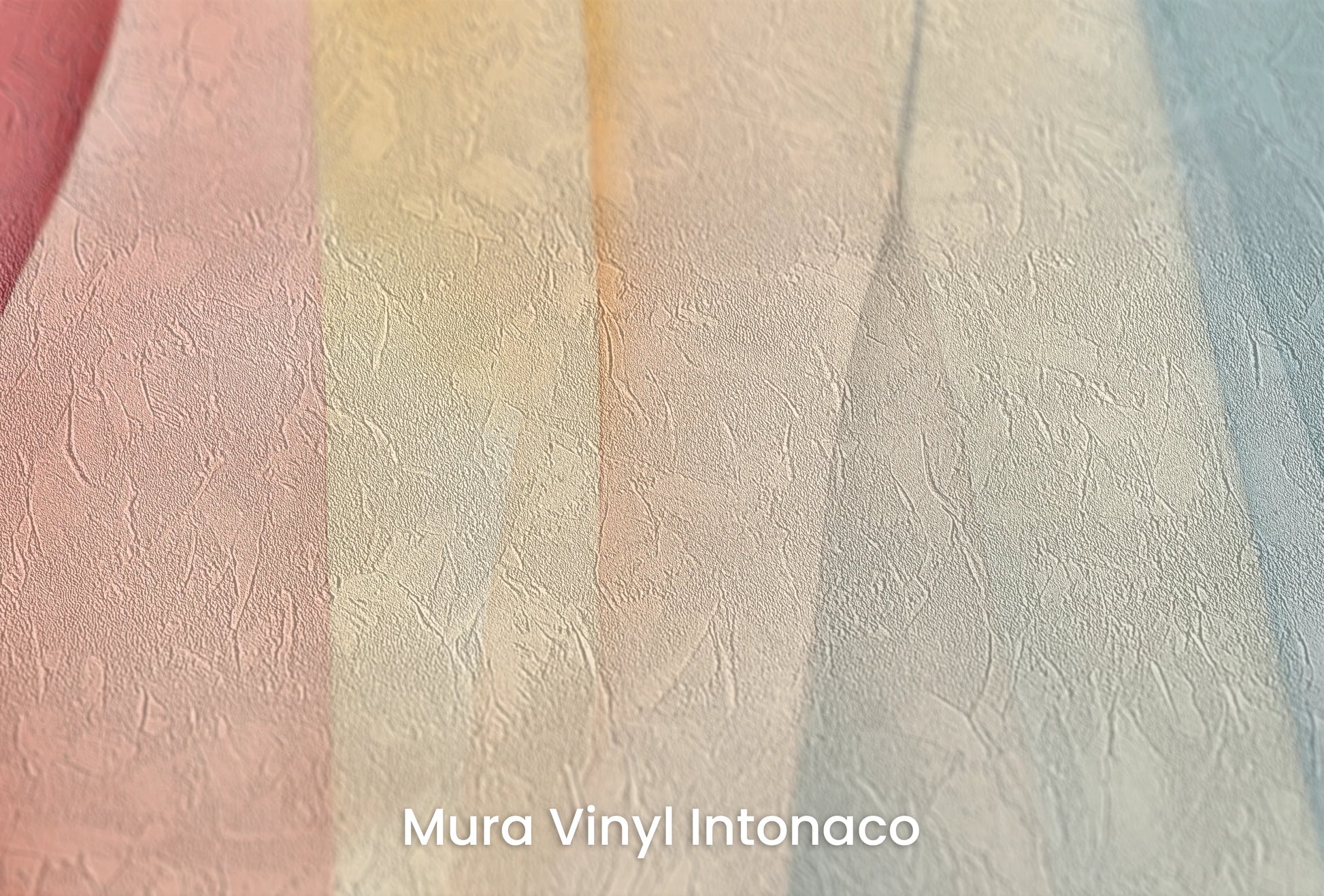 Zbliżenie na artystyczną fototapetę o nazwie Dreamy Pastel na podłożu Mura Vinyl Intonaco - struktura tartego tynku.