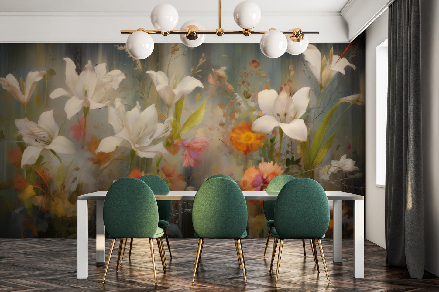 Fototapeta o nazwie Vibrant Blossom Symphony użyta w aranzacji wnętrza.