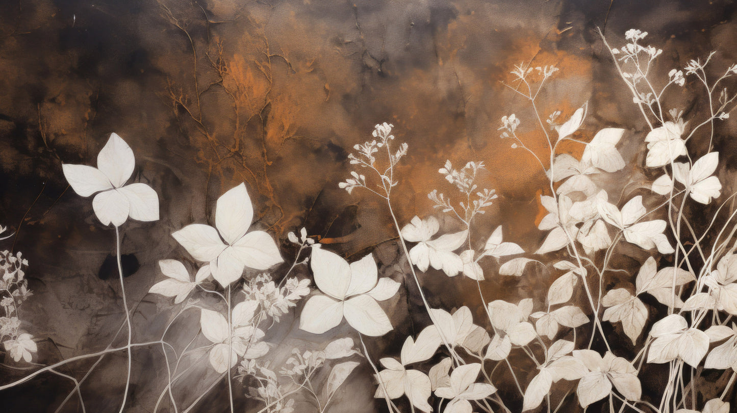 Prezentacja całego wzoru fototapety o nazwie Ethereal Flora