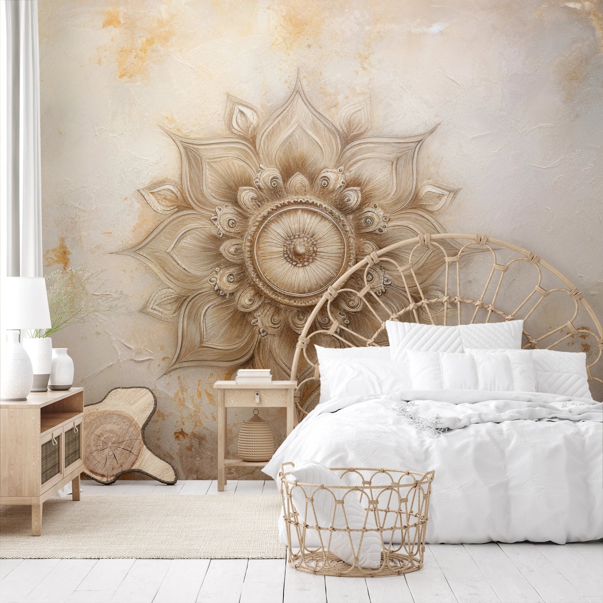 Fototapeta o nazwie Golden Mandala użyta w aranzacji wnętrza.
