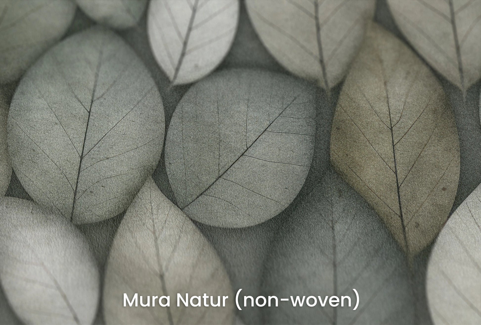 Zbliżenie na artystyczną fototapetę o nazwie Overlapping Nature na podłożu Mura Natur (non-woven) - naturalne i ekologiczne podłoże.