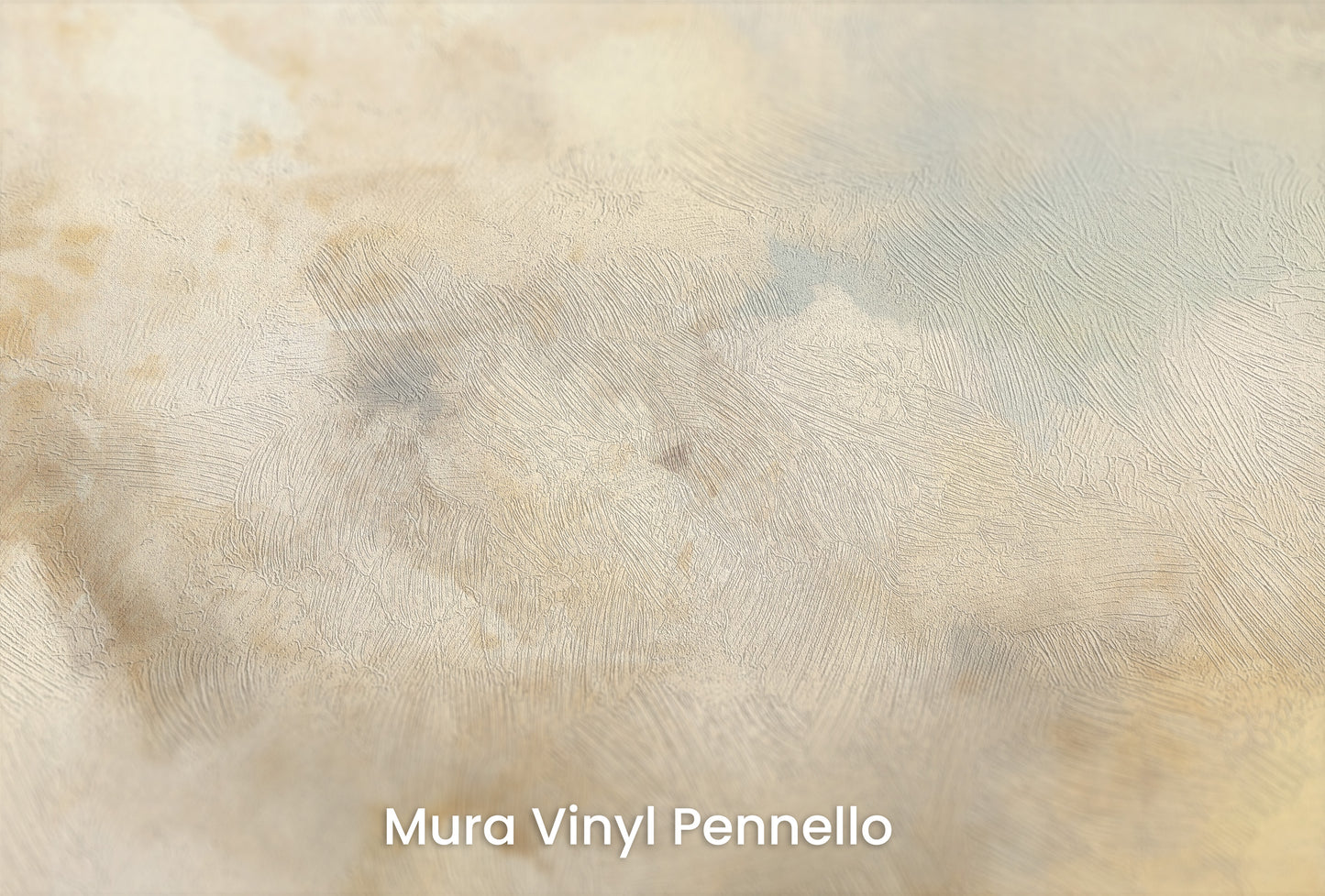 Zbliżenie na artystyczną fototapetę o nazwie ETHEREAL CLOUDSCAPE HORIZON na podłożu Mura Vinyl Pennello - faktura pociągnięć pędzla malarskiego.