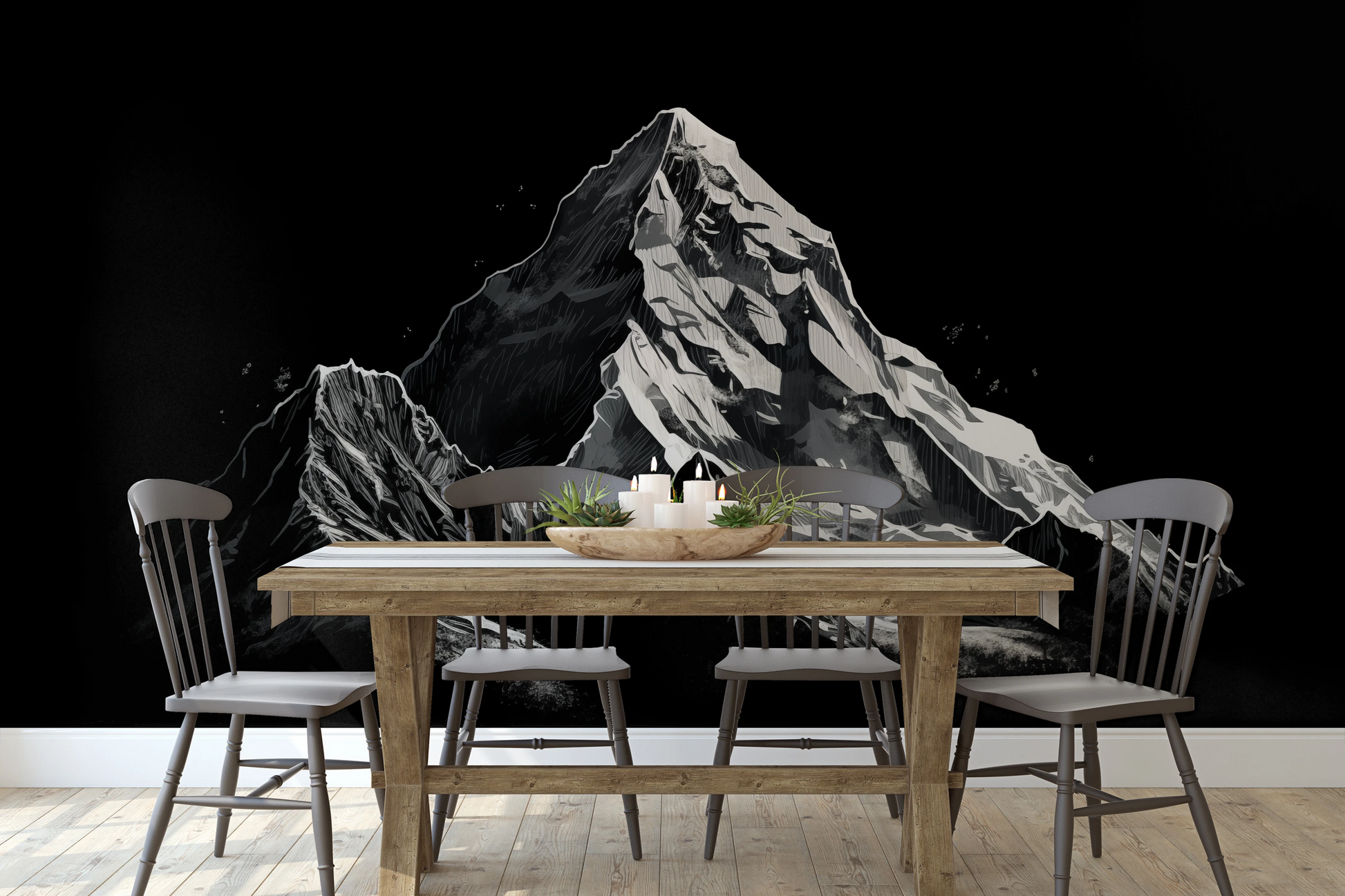 Fototapeta o nazwie Monochromatic Peak użyta w aranzacji wnętrza.