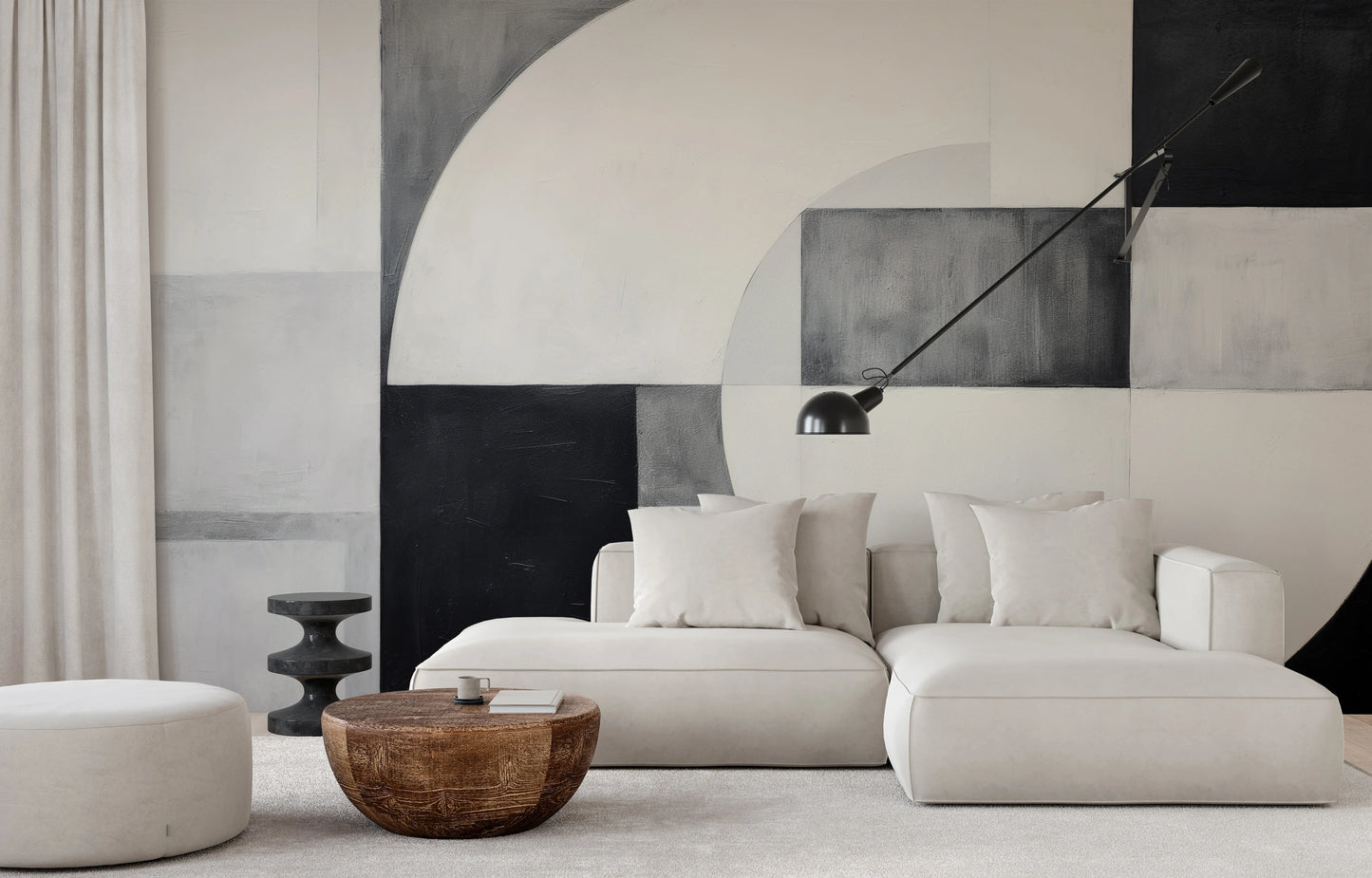 Fototapeta artystyczna o nazwie Minimalist Composition pokazana w aranżacji wnętrza.
