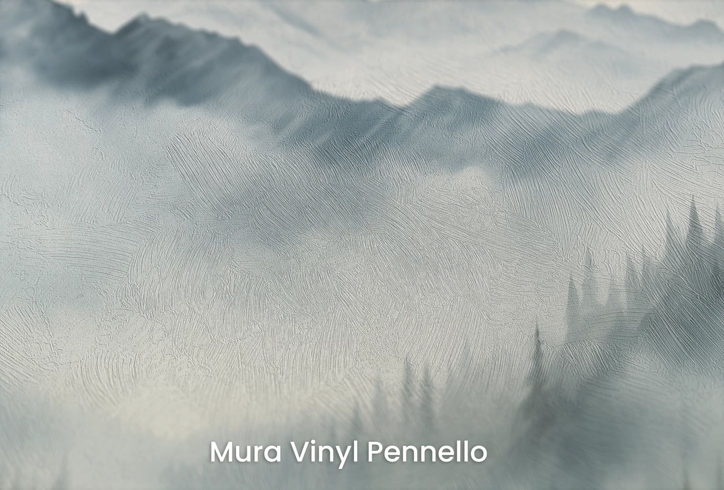 Zbliżenie na artystyczną fototapetę o nazwie Tranquil Dawn na podłożu Mura Vinyl Pennello - faktura pociągnięć pędzla malarskiego.