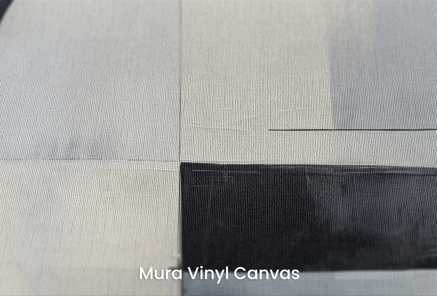 Zbliżenie na artystyczną fototapetę o nazwie Monochromatic Circle na podłożu Mura Vinyl Canvas - faktura naturalnego płótna.
