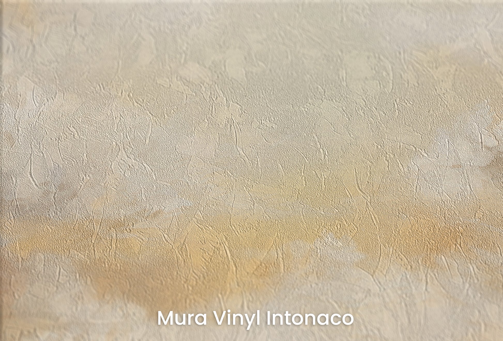Zbliżenie na artystyczną fototapetę o nazwie SUNSET SERENITY CANVAS na podłożu Mura Vinyl Intonaco - struktura tartego tynku.