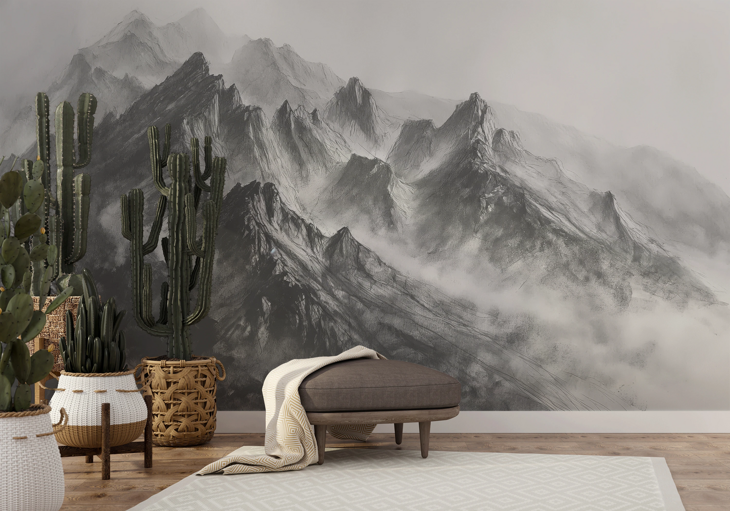 Fototapeta o nazwie Graphite Peaks użyta w aranzacji wnętrza.