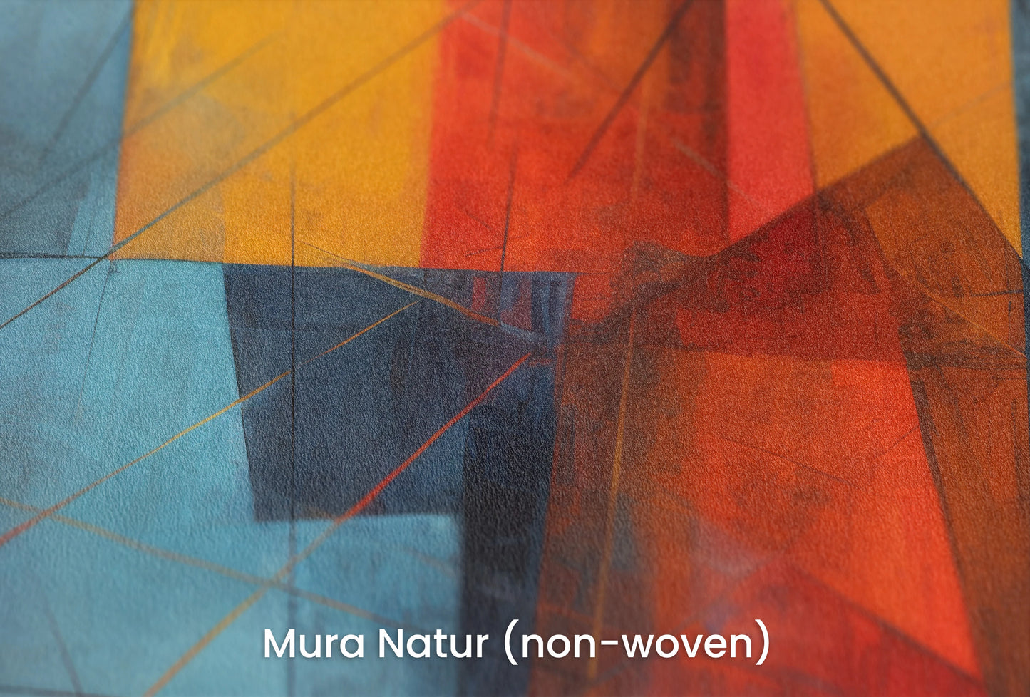 Zbliżenie na artystyczną fototapetę o nazwie Abstract Dynamics #2 na podłożu Mura Natur (non-woven) - naturalne i ekologiczne podłoże.