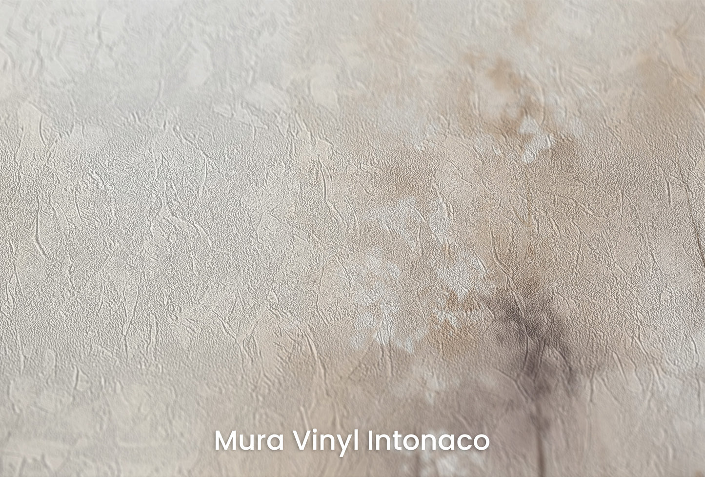 Zbliżenie na artystyczną fototapetę o nazwie DAWN'S GENTLE EMBRACE MURAL na podłożu Mura Vinyl Intonaco - struktura tartego tynku.