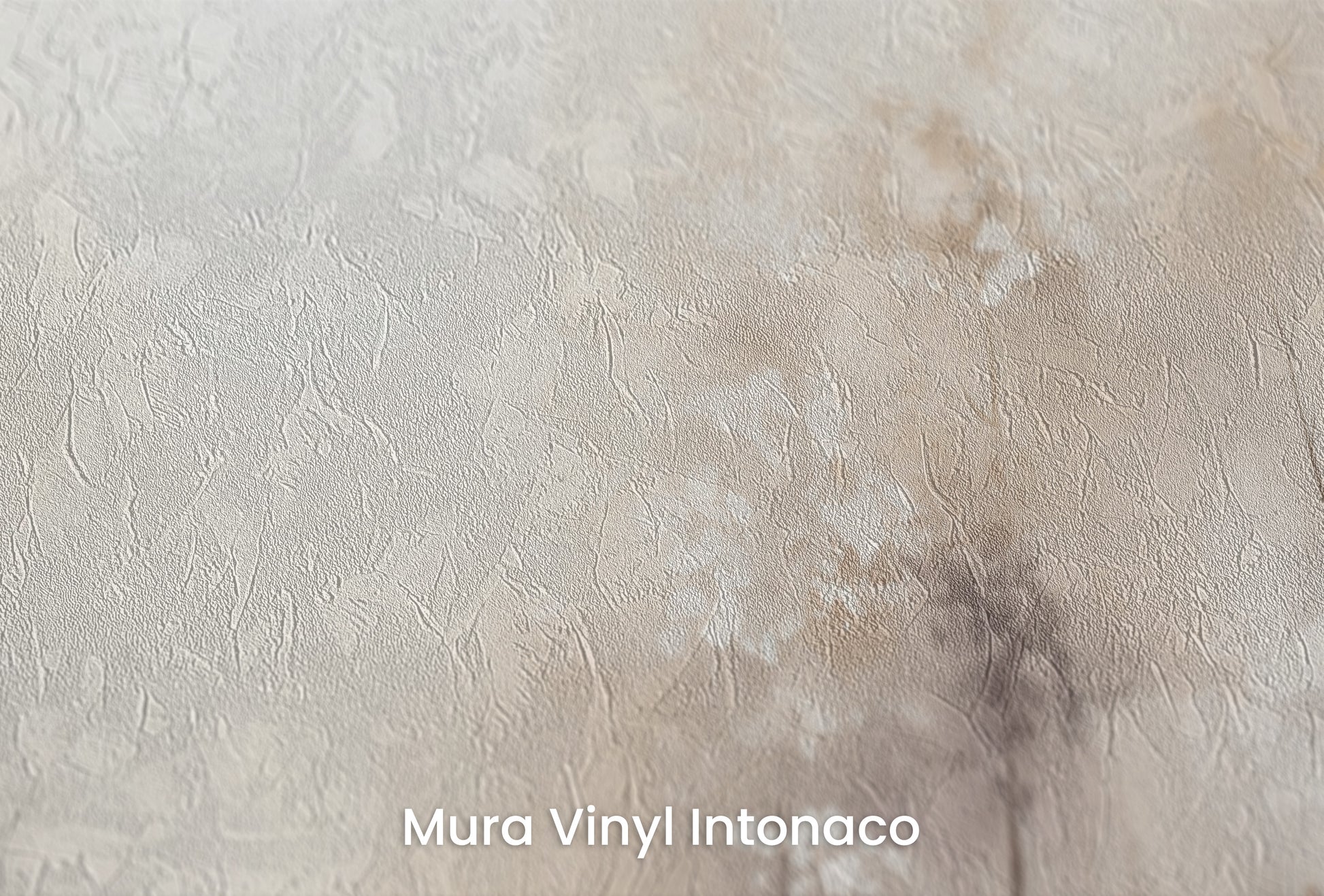 Zbliżenie na artystyczną fototapetę o nazwie DAWN'S GENTLE EMBRACE MURAL na podłożu Mura Vinyl Intonaco - struktura tartego tynku.