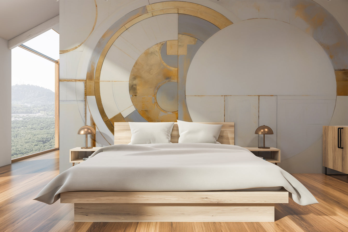 Fototapeta o nazwie CIRCULAR DIVINITY IN GOLD użyta w aranzacji wnętrza.