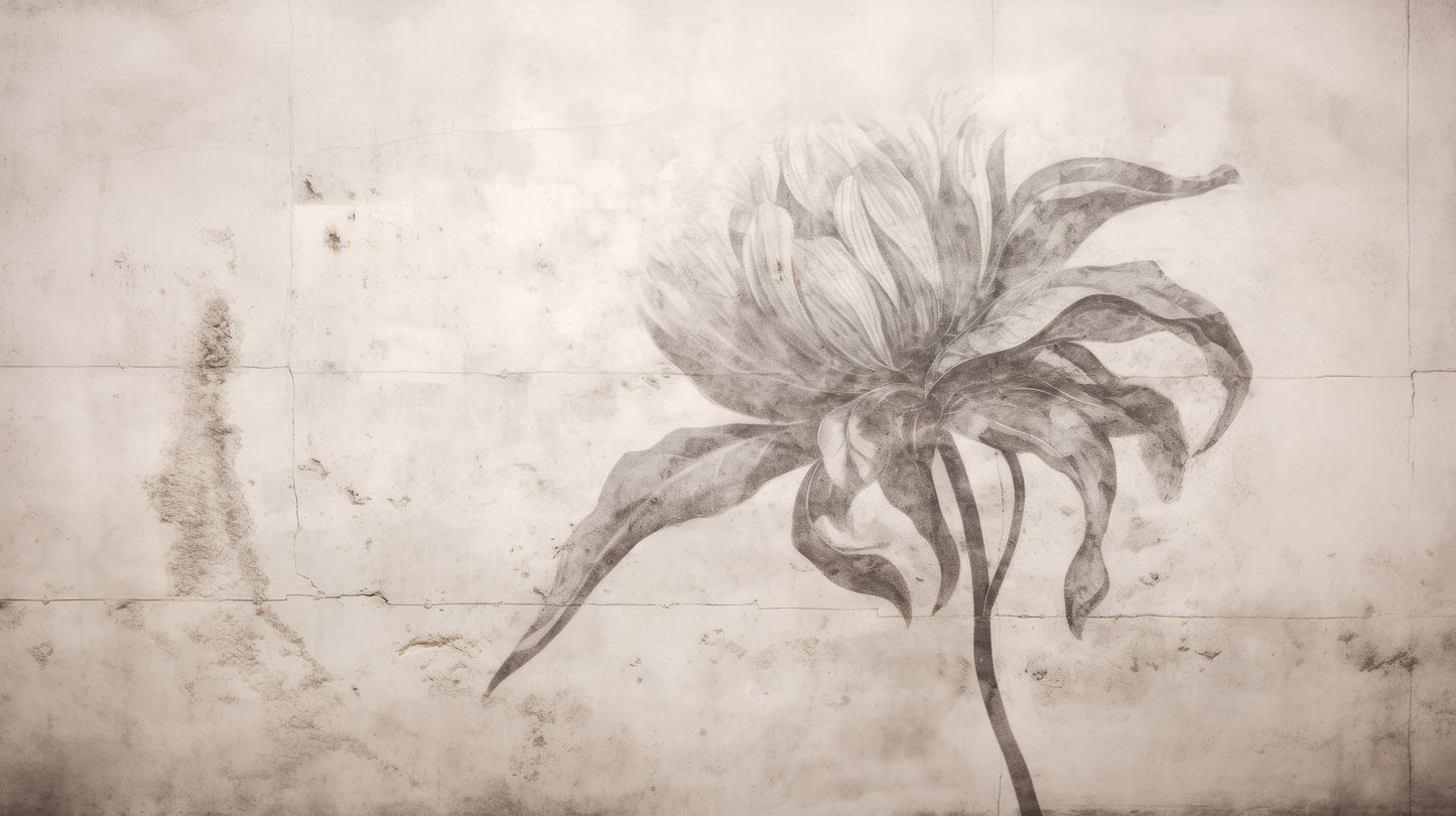 Prezentacja całego wzoru fototapety o nazwie ETHEREAL FLEUR