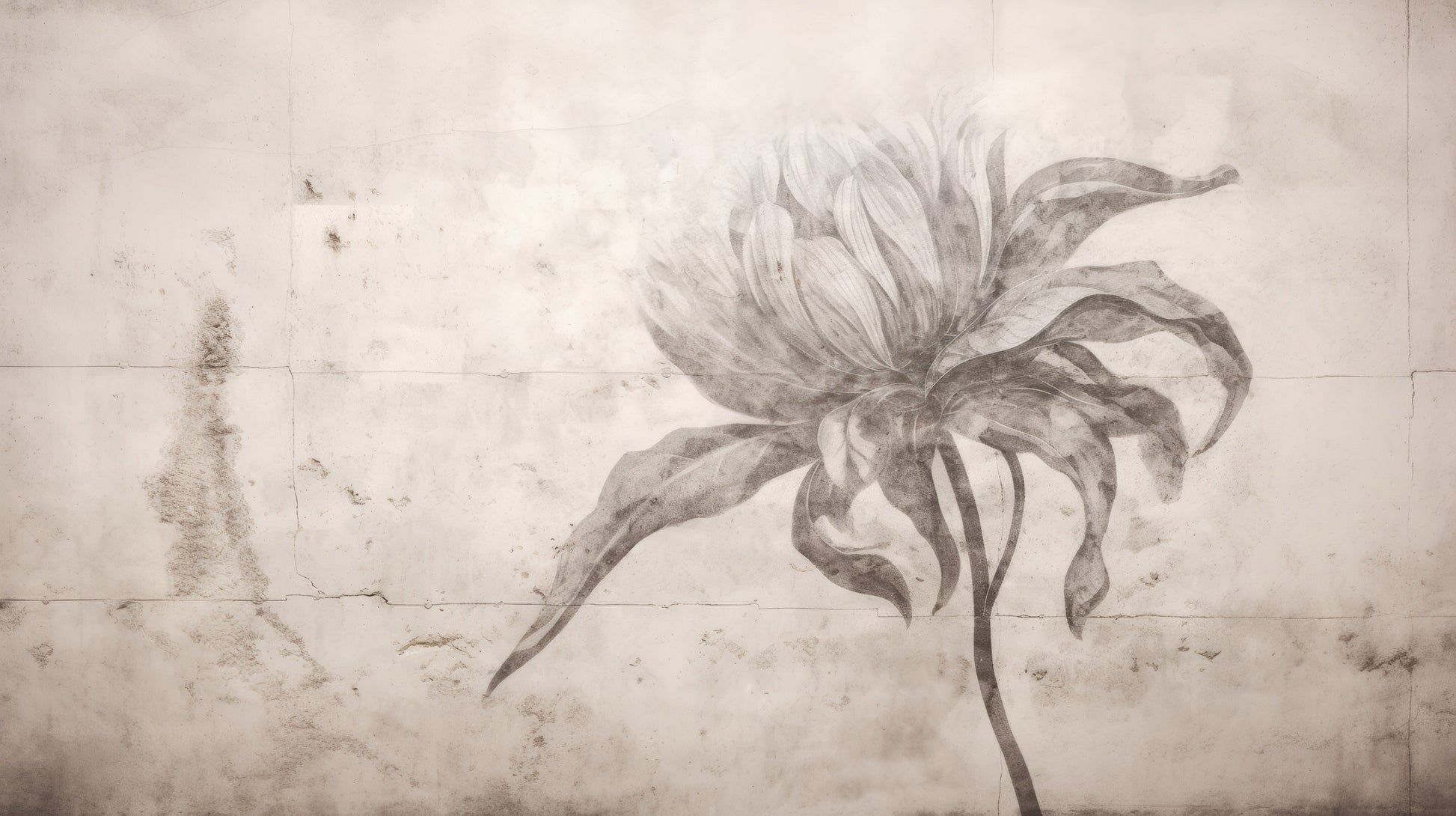 Prezentacja całego wzoru fototapety o nazwie ETHEREAL FLEUR