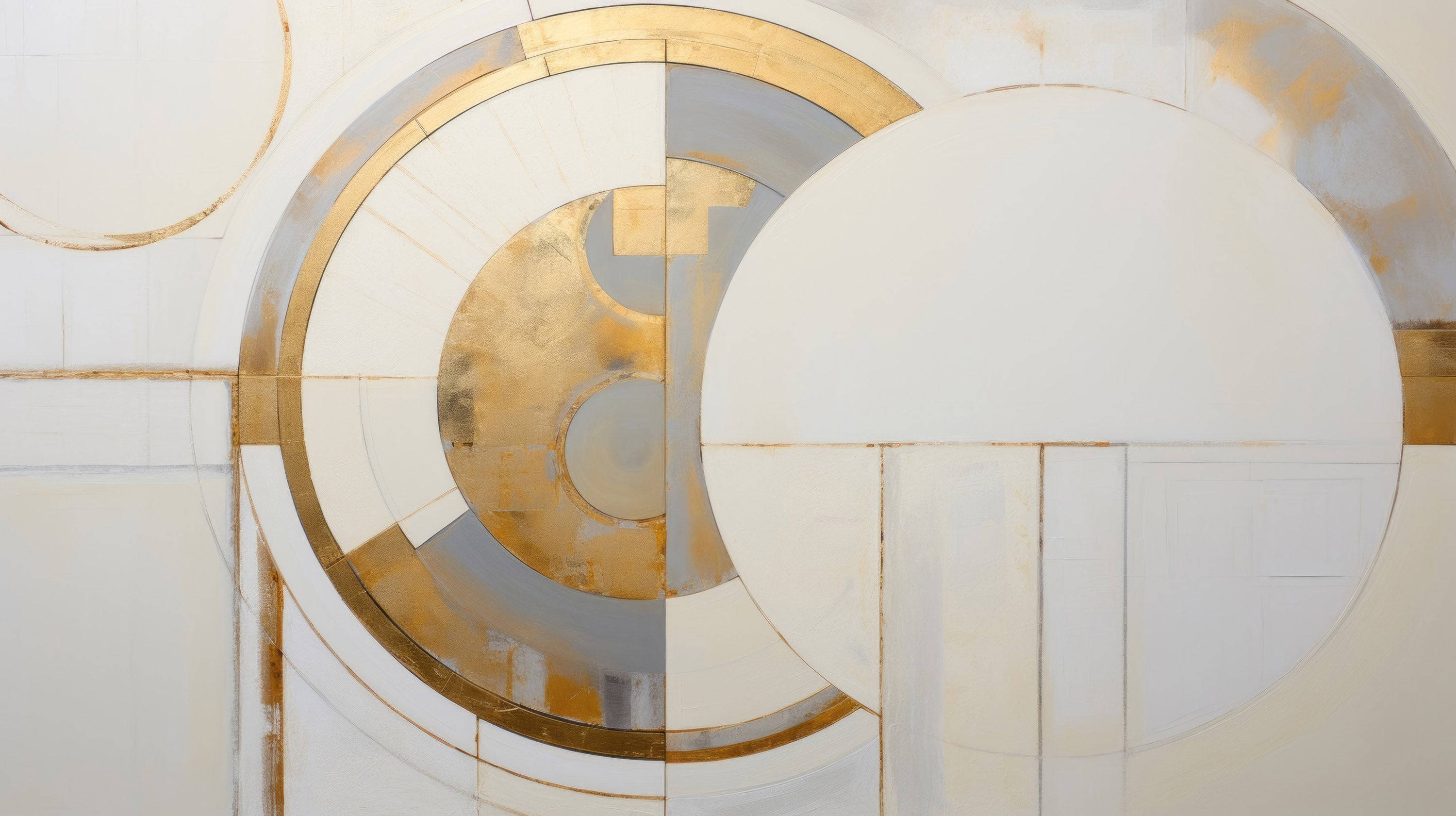 Mustervorschau: Prezentacja całego wzoru fototapety o nazwie CIRCULAR DIVINITY IN GOLD