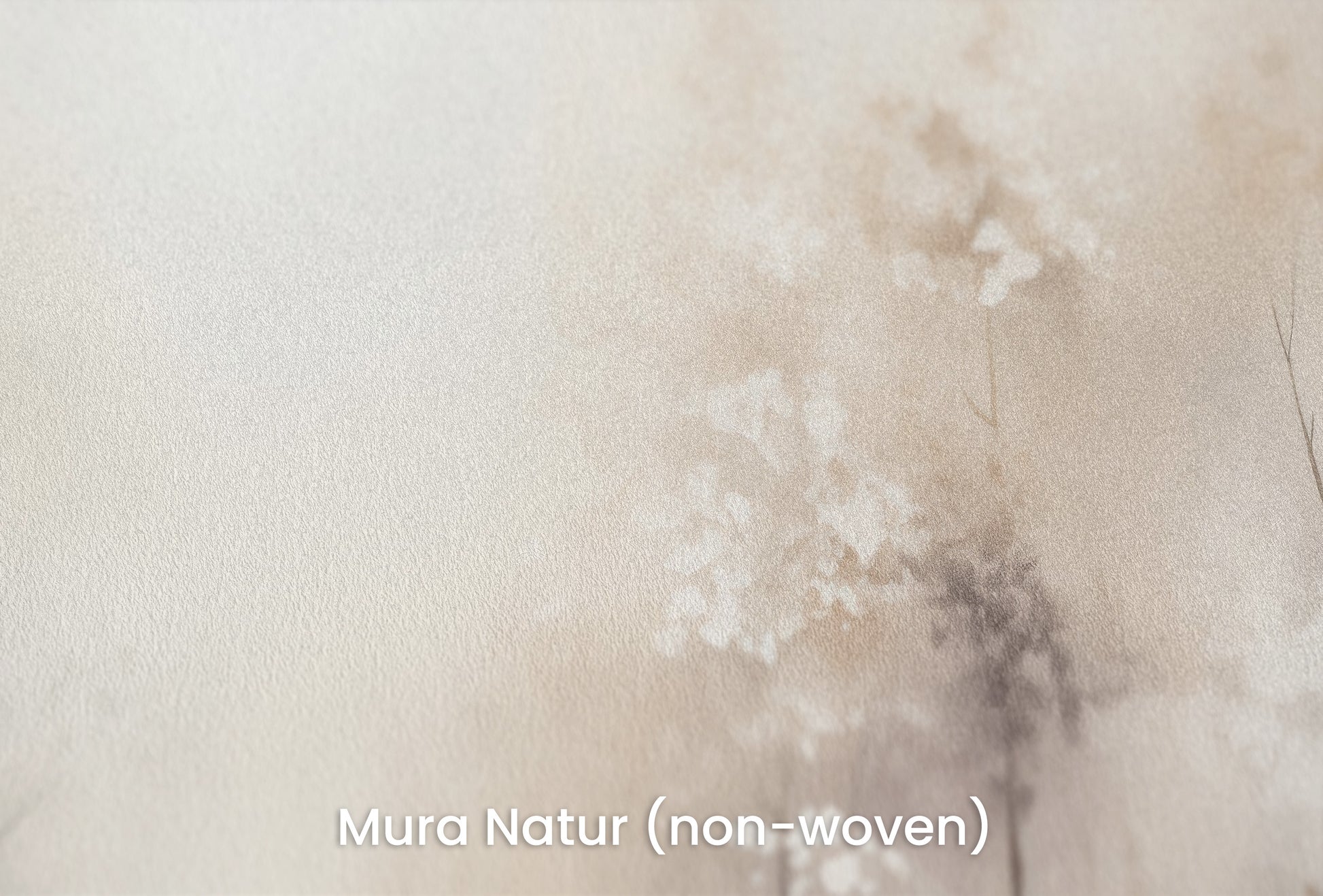 Zbliżenie na artystyczną fototapetę o nazwie DAWN'S GENTLE EMBRACE MURAL na podłożu Mura Natur (non-woven) - naturalne i ekologiczne podłoże.