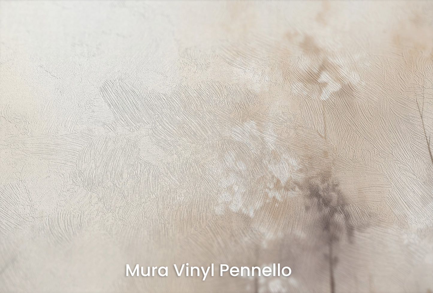 Zbliżenie na artystyczną fototapetę o nazwie DAWN'S GENTLE EMBRACE MURAL na podłożu Mura Vinyl Pennello - faktura pociągnięć pędzla malarskiego.