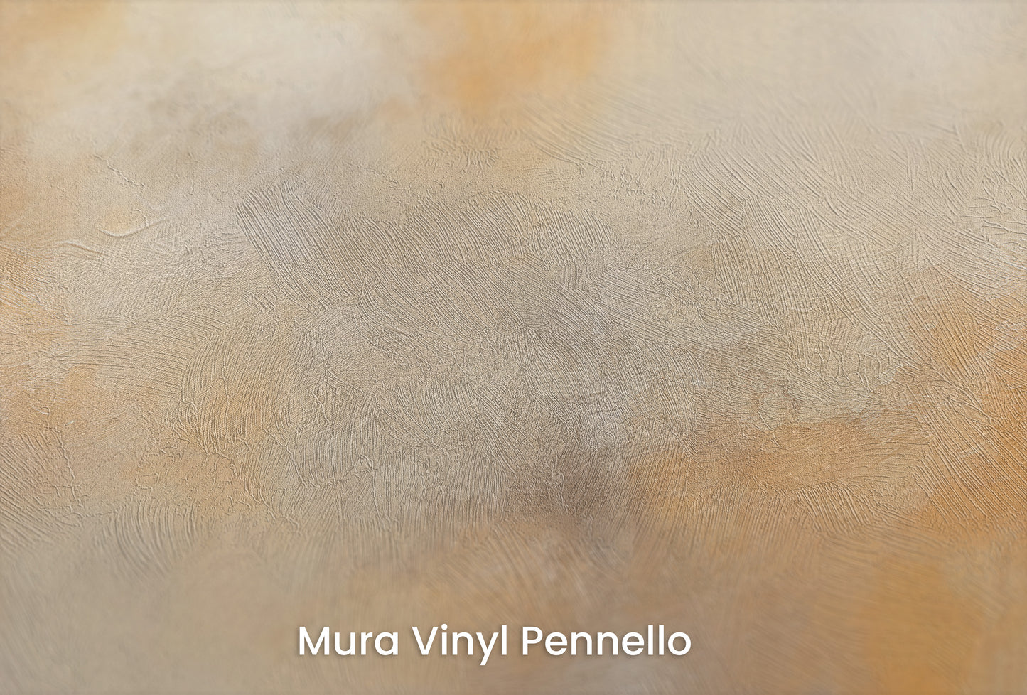 Zbliżenie na artystyczną fototapetę o nazwie WARMTH OF THE MORNING MIST na podłożu Mura Vinyl Pennello - faktura pociągnięć pędzla malarskiego.