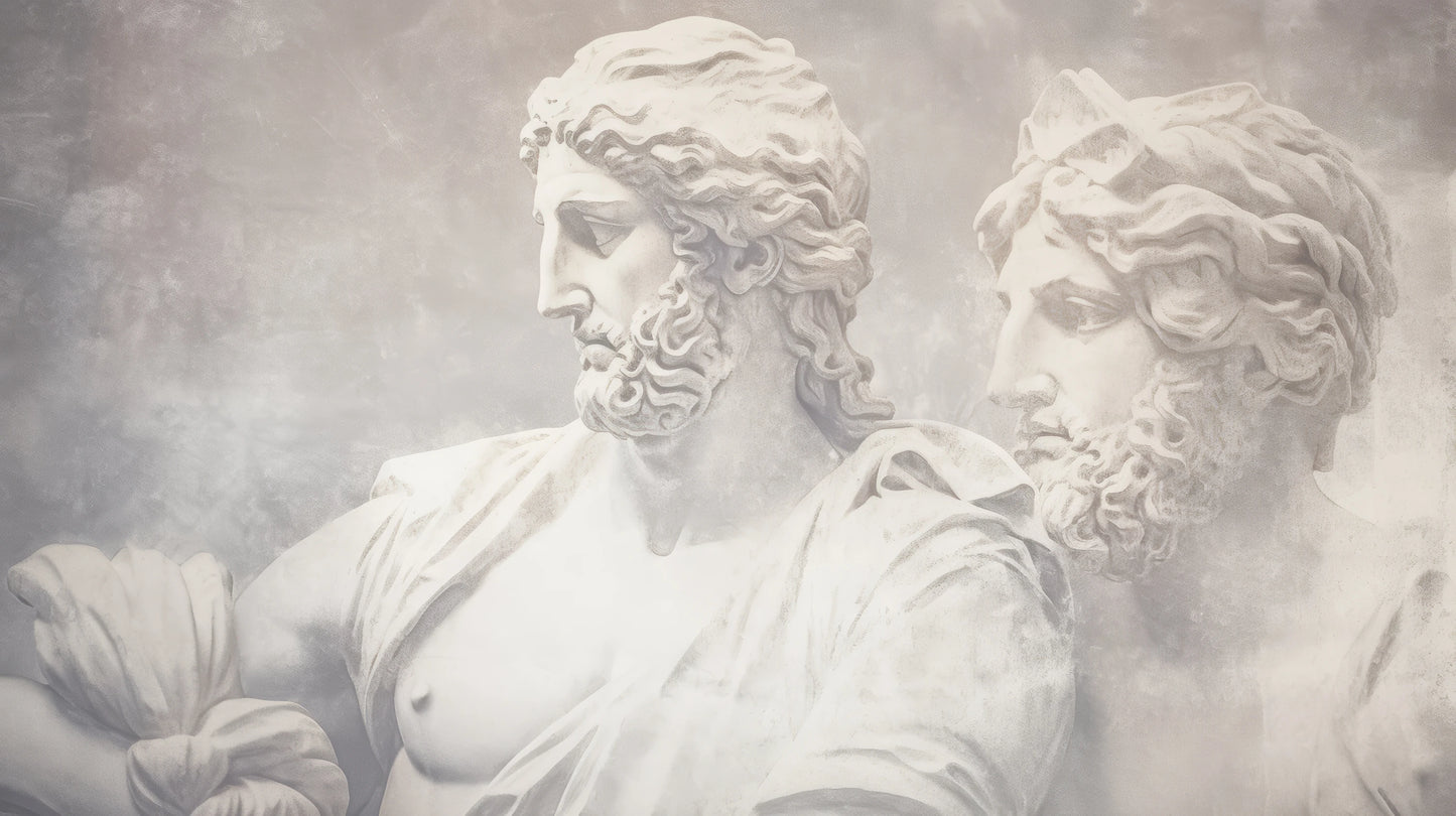 Prezentacja całego wzoru fototapety o nazwie Serene Titans