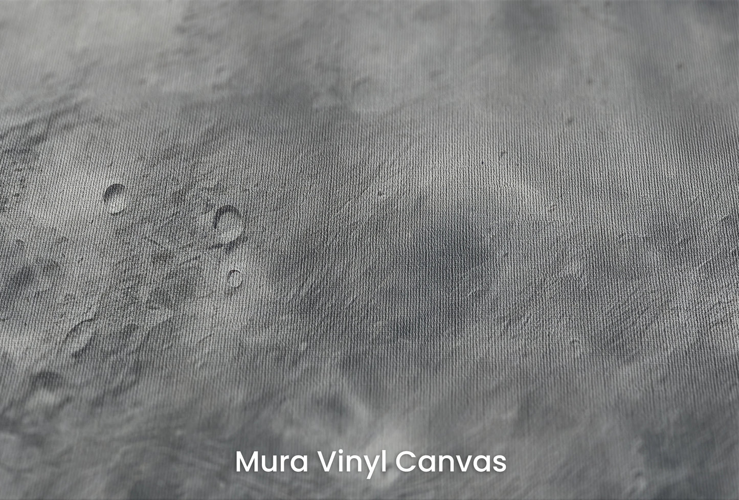 Zbliżenie na artystyczną fototapetę o nazwie Mercury's Crust na podłożu Mura Vinyl Canvas - faktura naturalnego płótna.