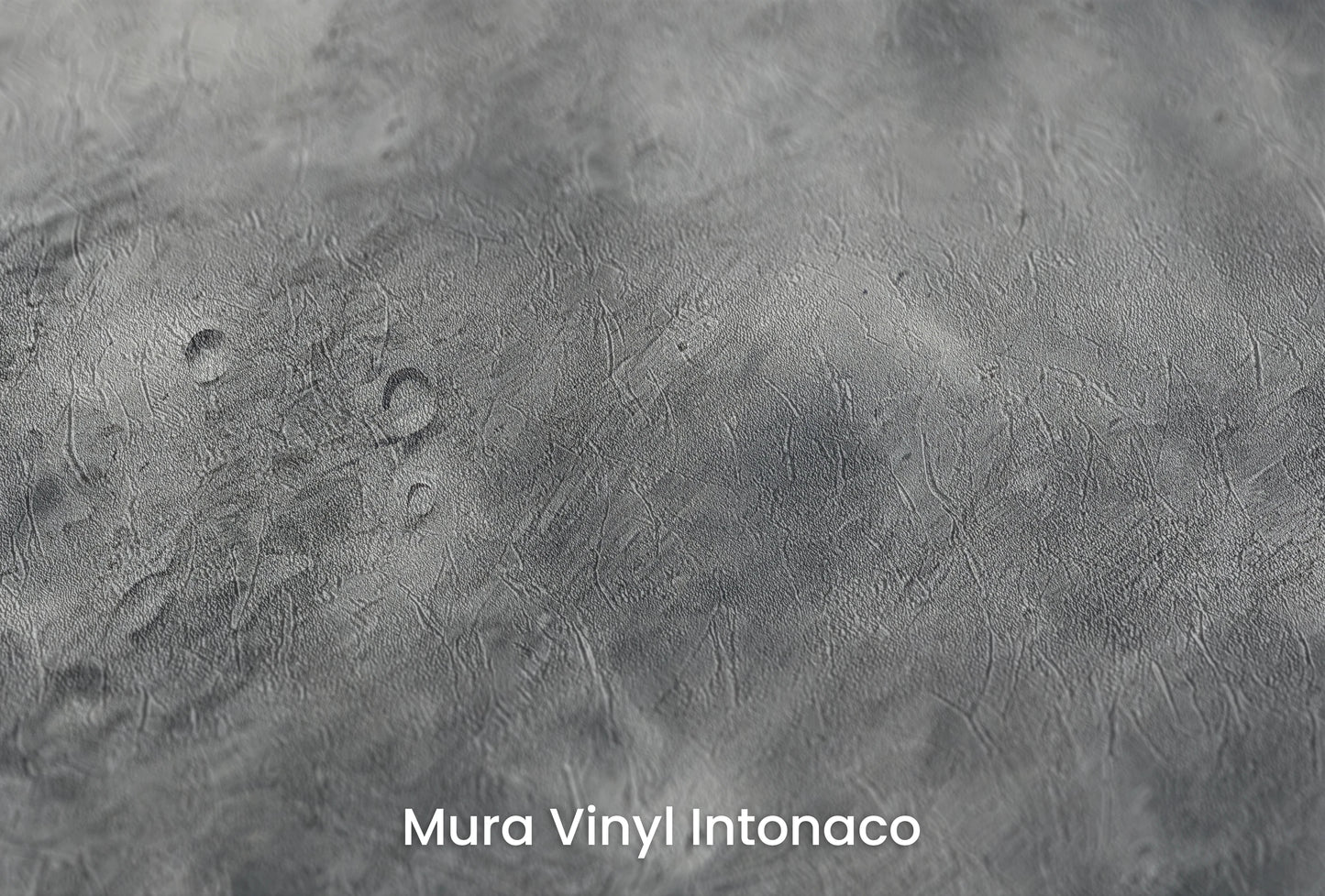 Zbliżenie na artystyczną fototapetę o nazwie Mercury's Crust na podłożu Mura Vinyl Intonaco - struktura tartego tynku.
