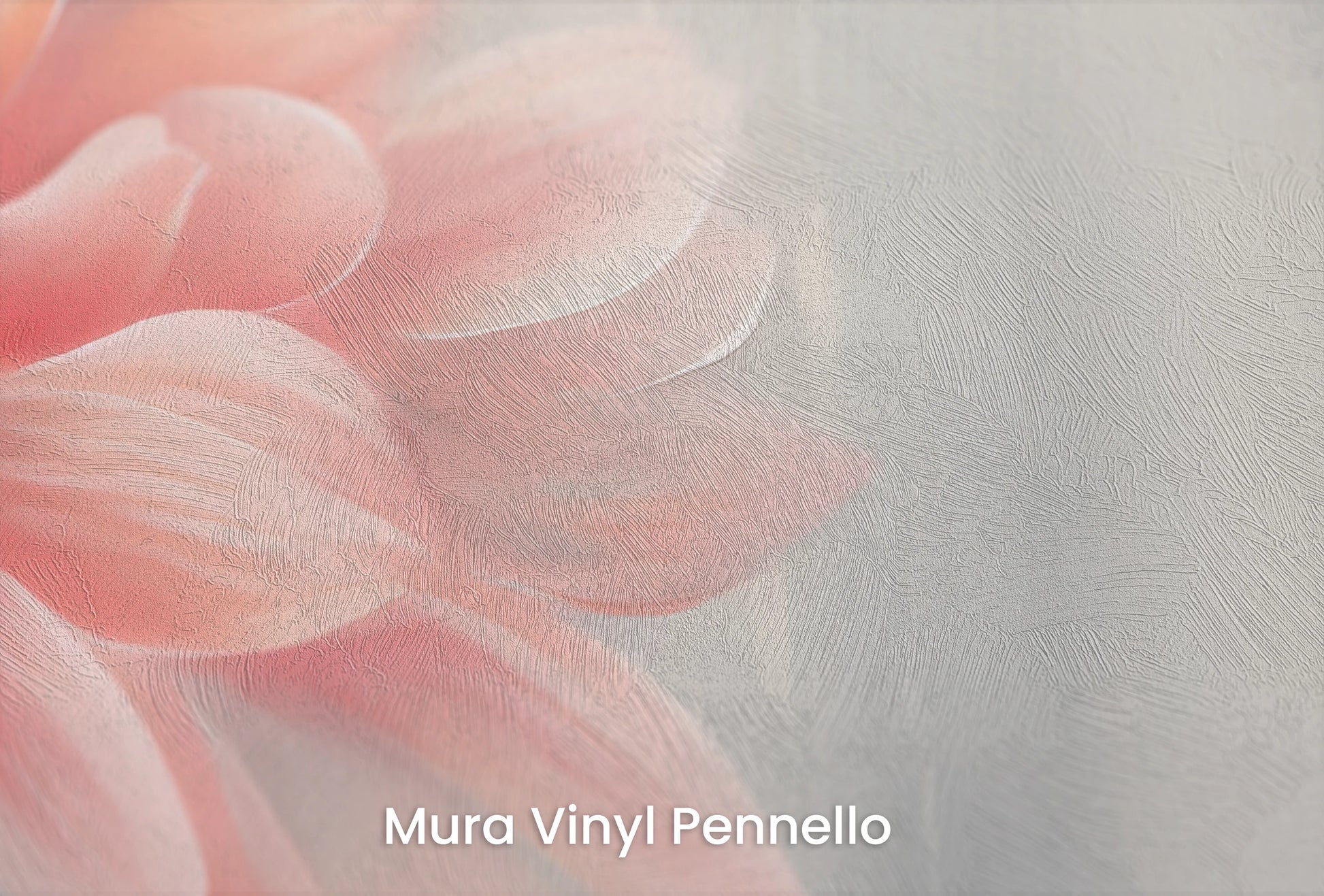 Zbliżenie na artystyczną fototapetę o nazwie Gentle Dawn na podłożu Mura Vinyl Pennello - faktura pociągnięć pędzla malarskiego.