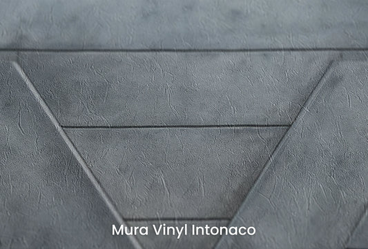 Zbliżenie na artystyczną fototapetę o nazwie Vertex Vision na podłożu Mura Vinyl Intonaco - struktura tartego tynku.