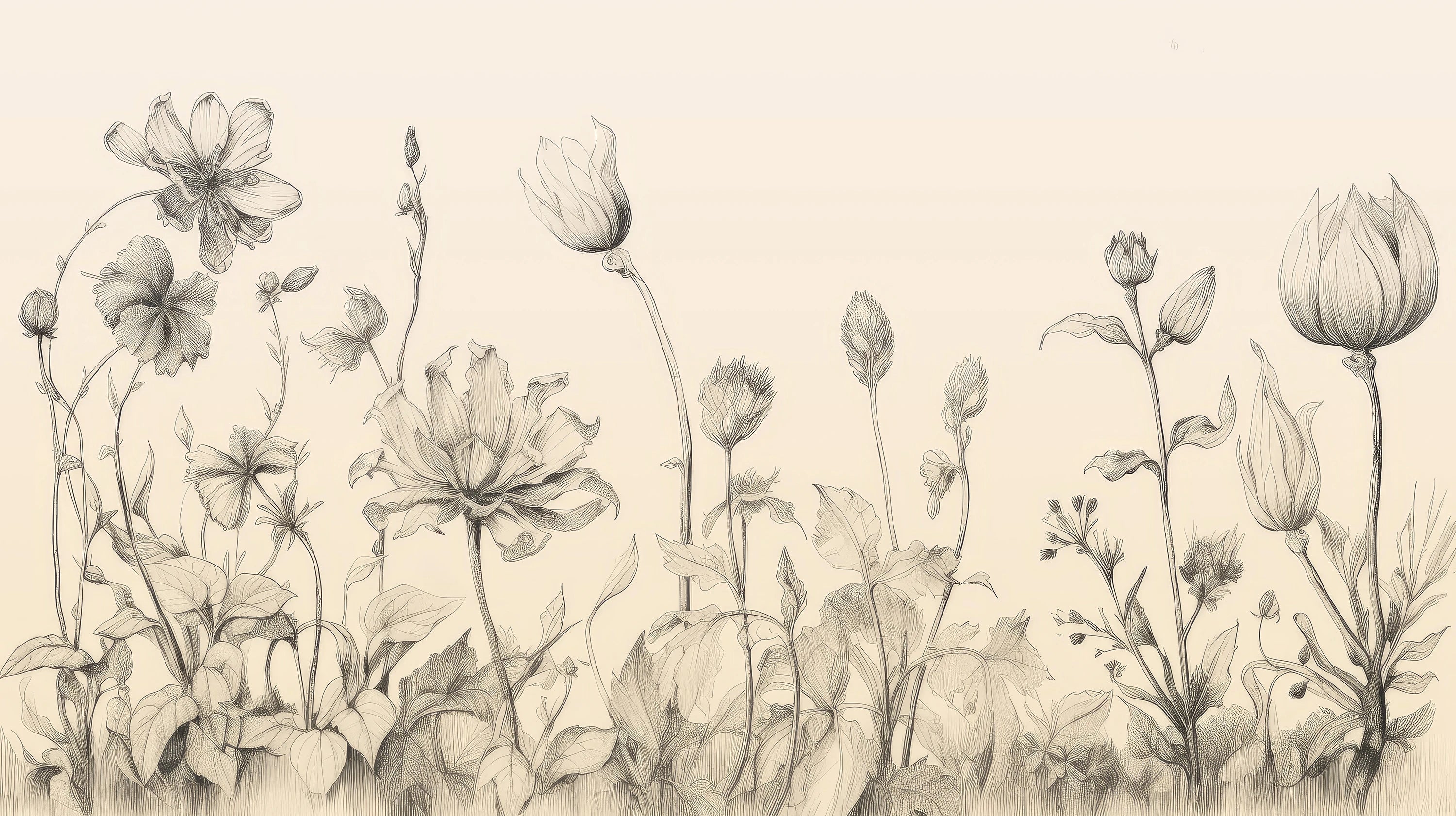 Mustervorschau: Prezentacja całego wzoru fototapety o nazwie Gentle Tulips