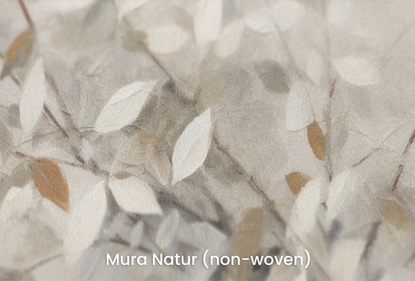 Zbliżenie na artystyczną fototapetę o nazwie Gentle Branches na podłożu Mura Natur (non-woven) - naturalne i ekologiczne podłoże.