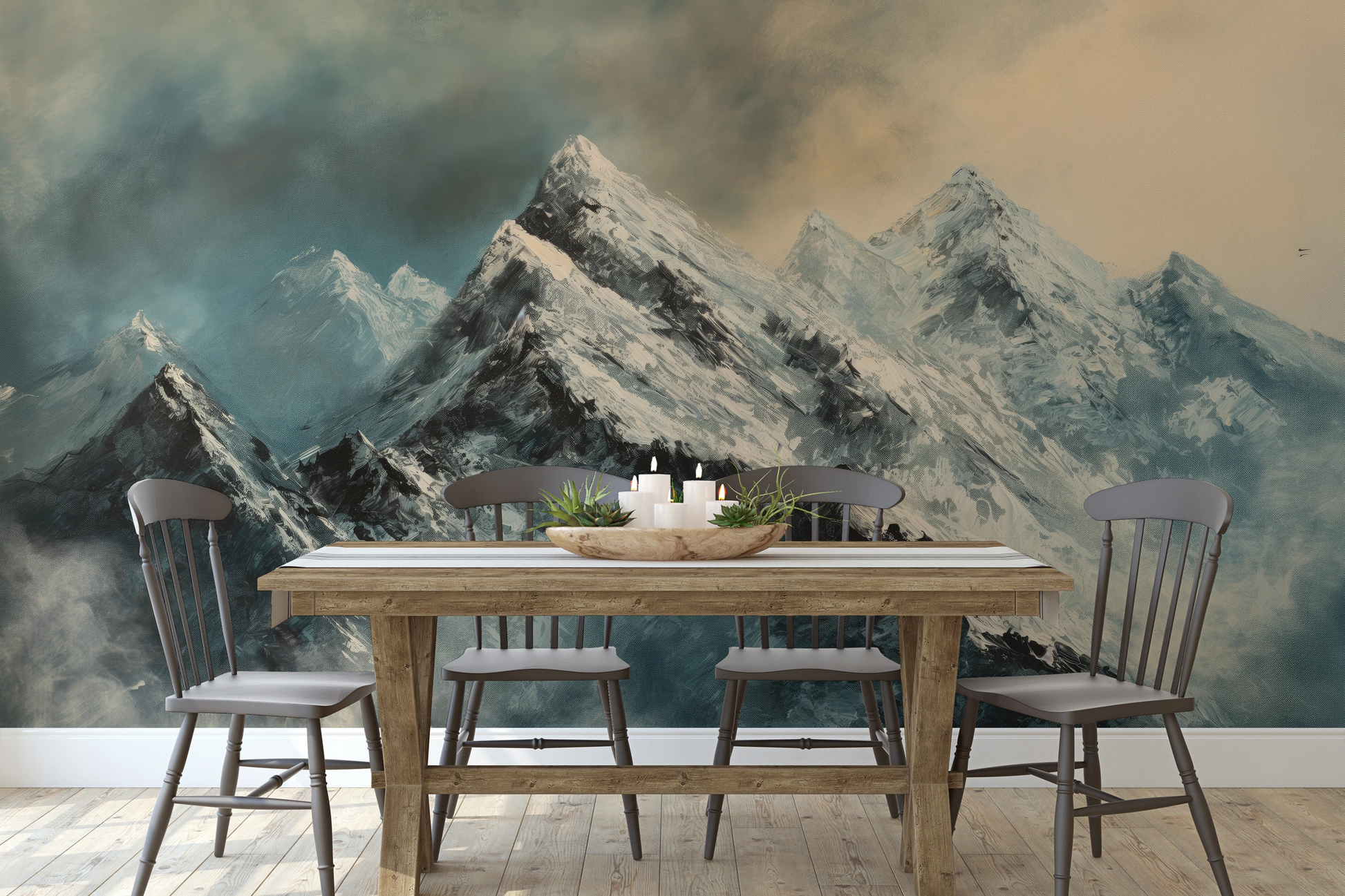 Fototapeta o nazwie Misty Mountain Mystery użyta w aranzacji wnętrza.