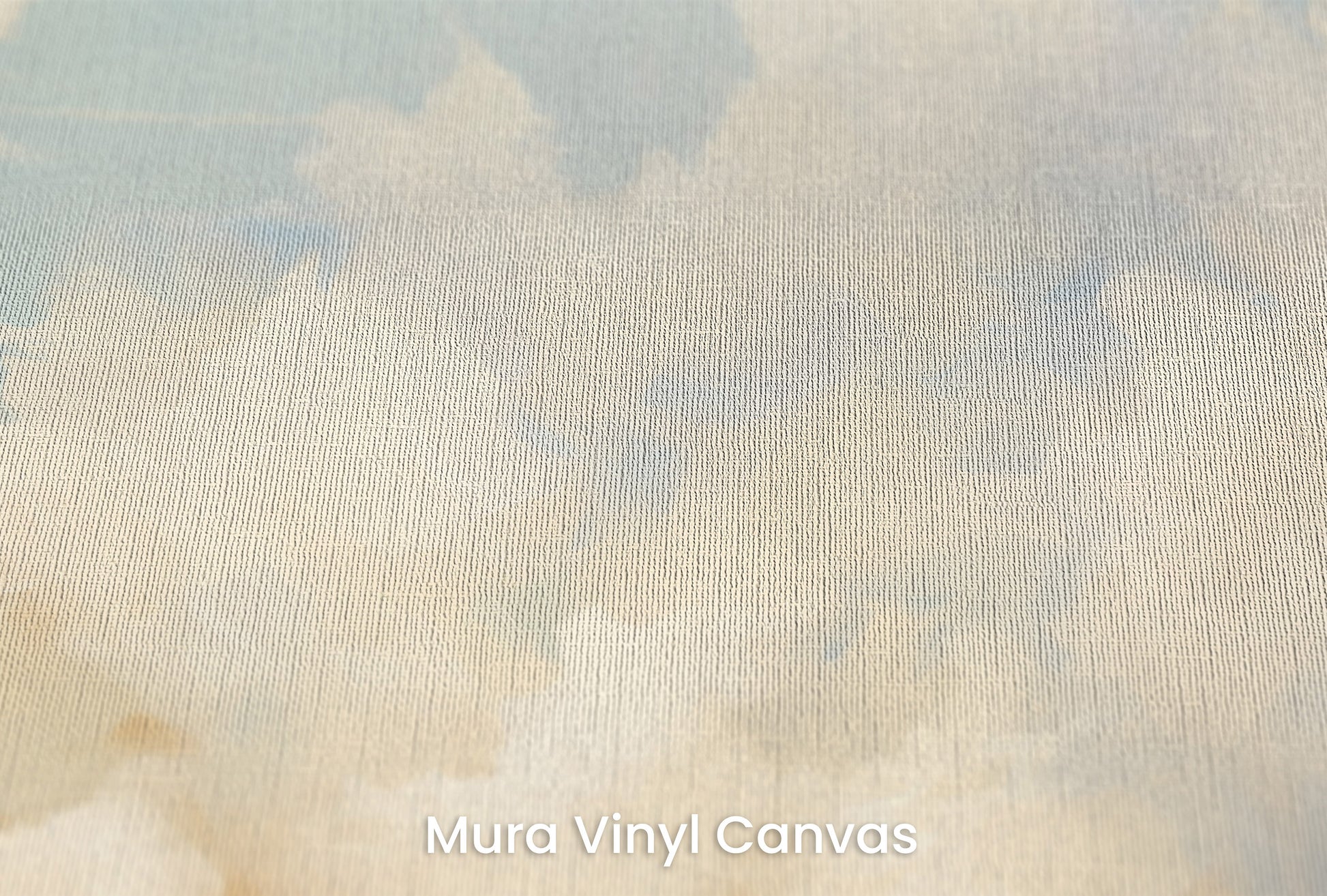 Zbliżenie na artystyczną fototapetę o nazwie HEAVENLY GLOW ATELIER na podłożu Mura Vinyl Canvas - faktura naturalnego płótna.