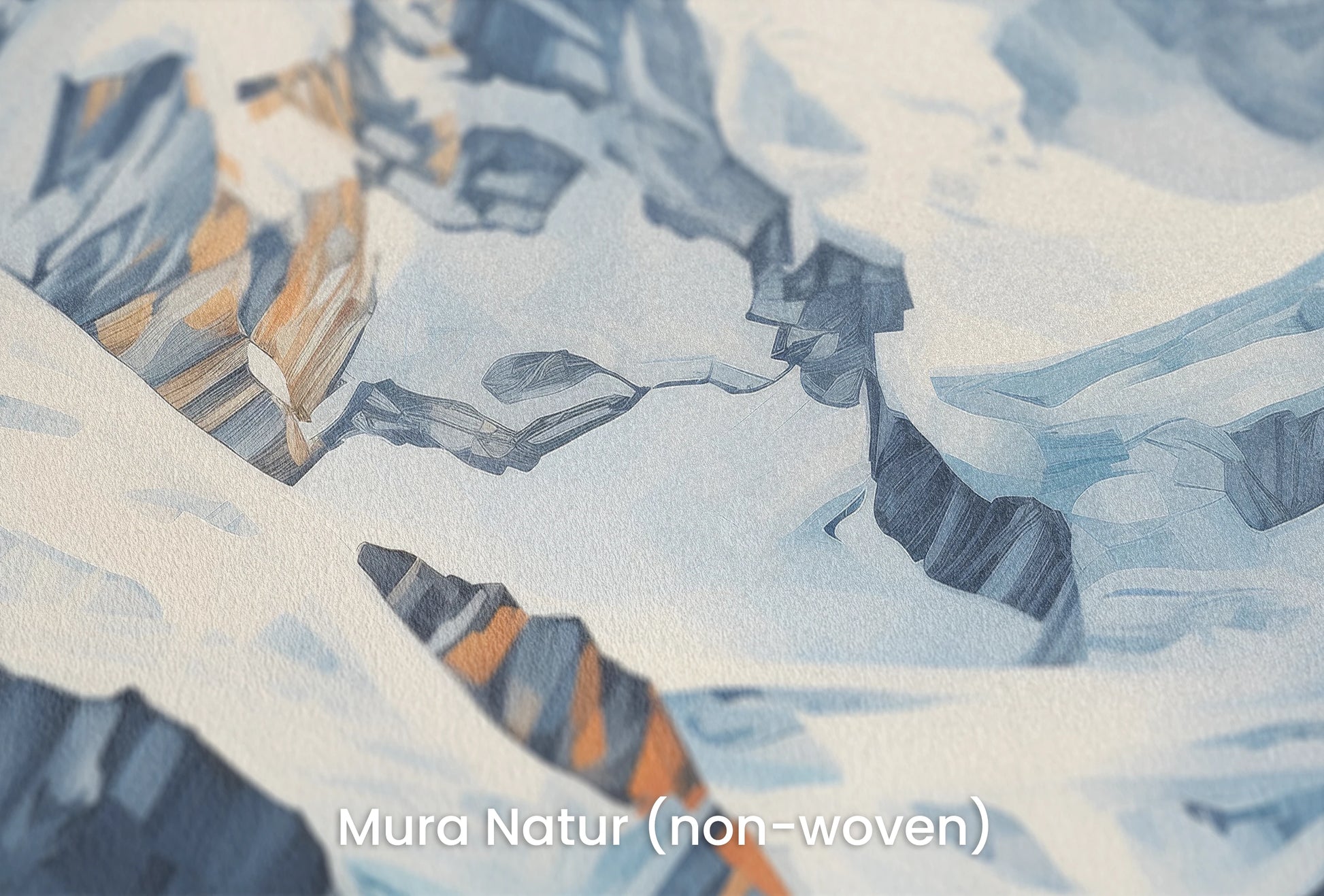 Zbliżenie na artystyczną fototapetę o nazwie Crystalline Heights na podłożu Mura Natur (non-woven) - naturalne i ekologiczne podłoże.