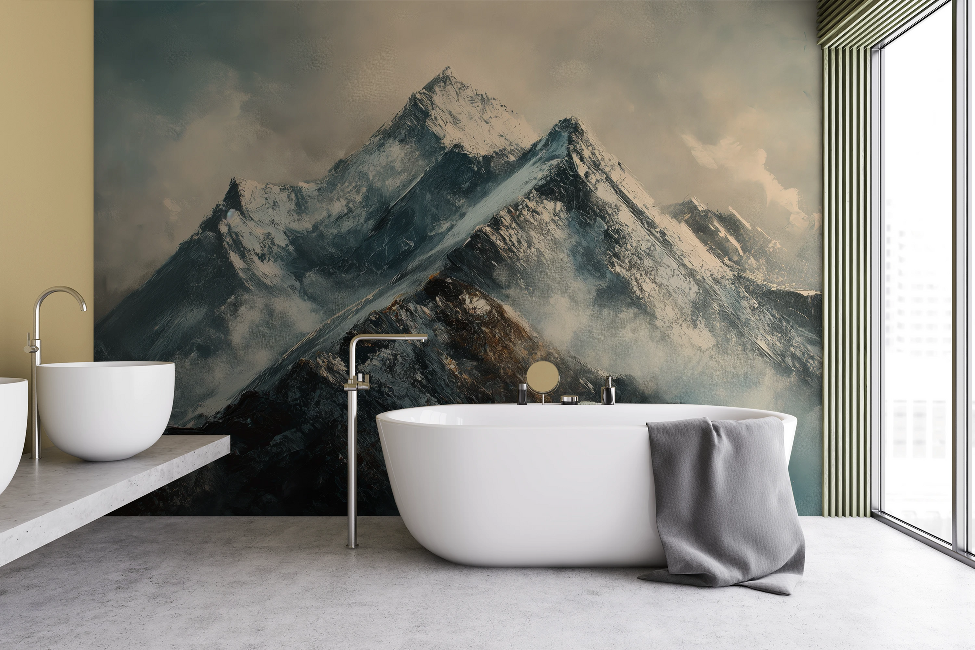 Fototapeta o nazwie Frosty Peaks użyta w aranzacji wnętrza.