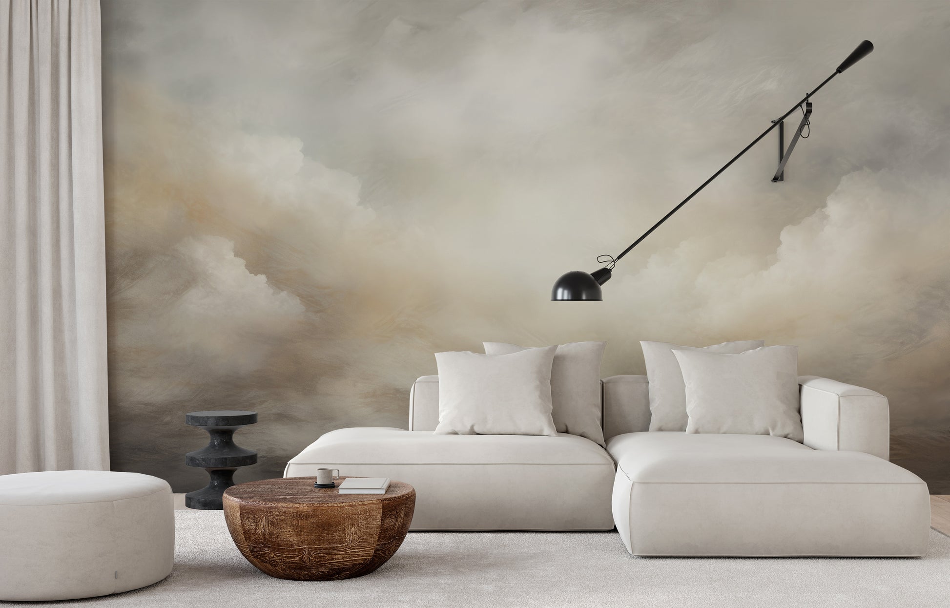 Fototapeta malowana o nazwie TRANSCENDENT CLOUD REALM pokazana w aranżacji wnętrza.