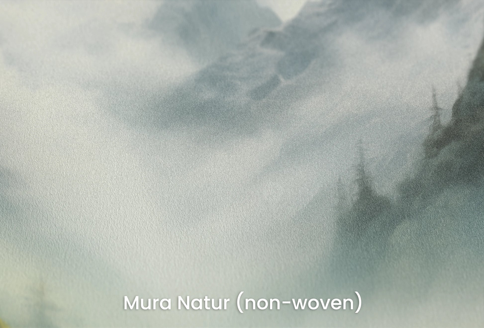 Zbliżenie na artystyczną fototapetę o nazwie Enchanted Valley na podłożu Mura Natur (non-woven) - naturalne i ekologiczne podłoże.