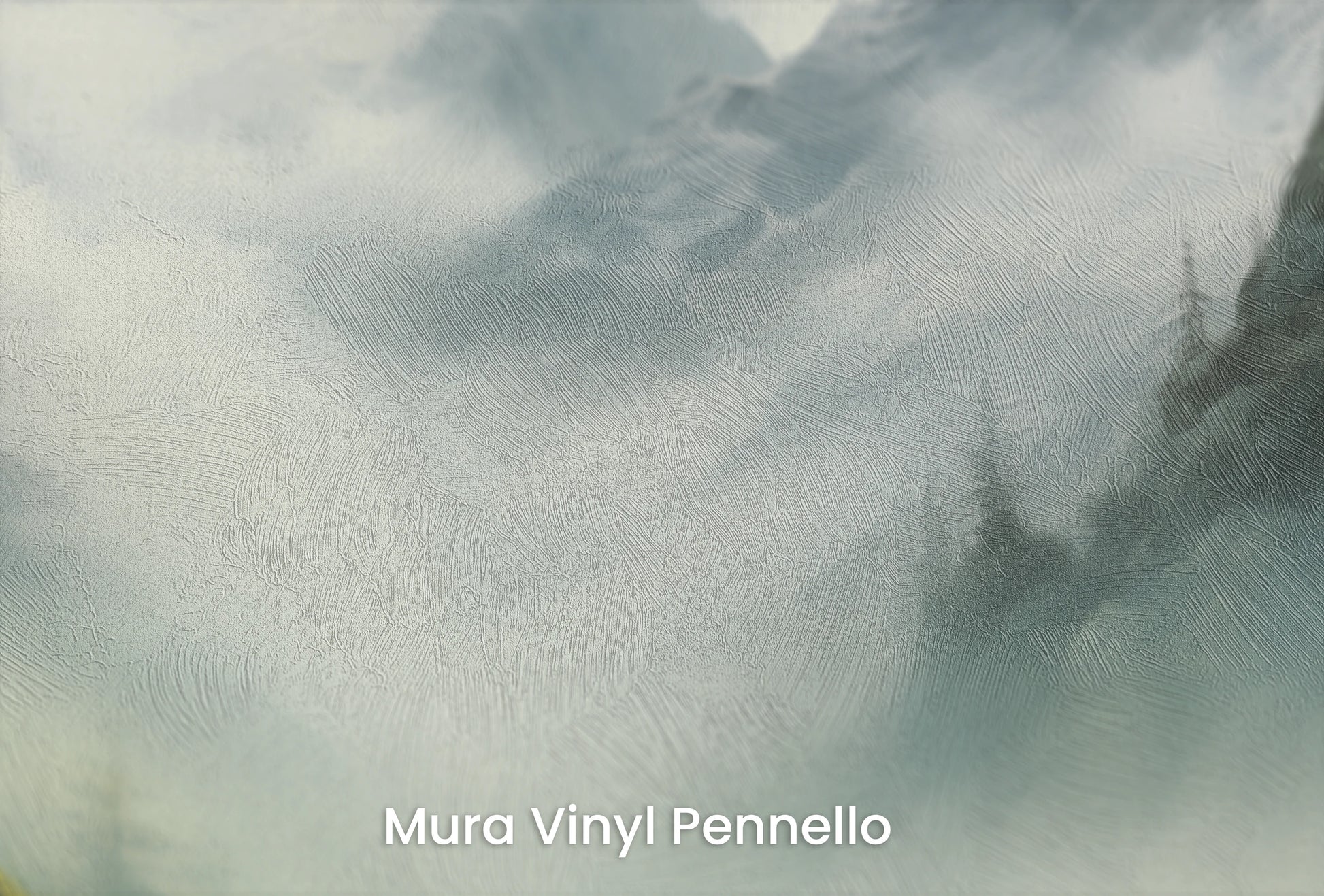 Zbliżenie na artystyczną fototapetę o nazwie Enchanted Valley na podłożu Mura Vinyl Pennello - faktura pociągnięć pędzla malarskiego.