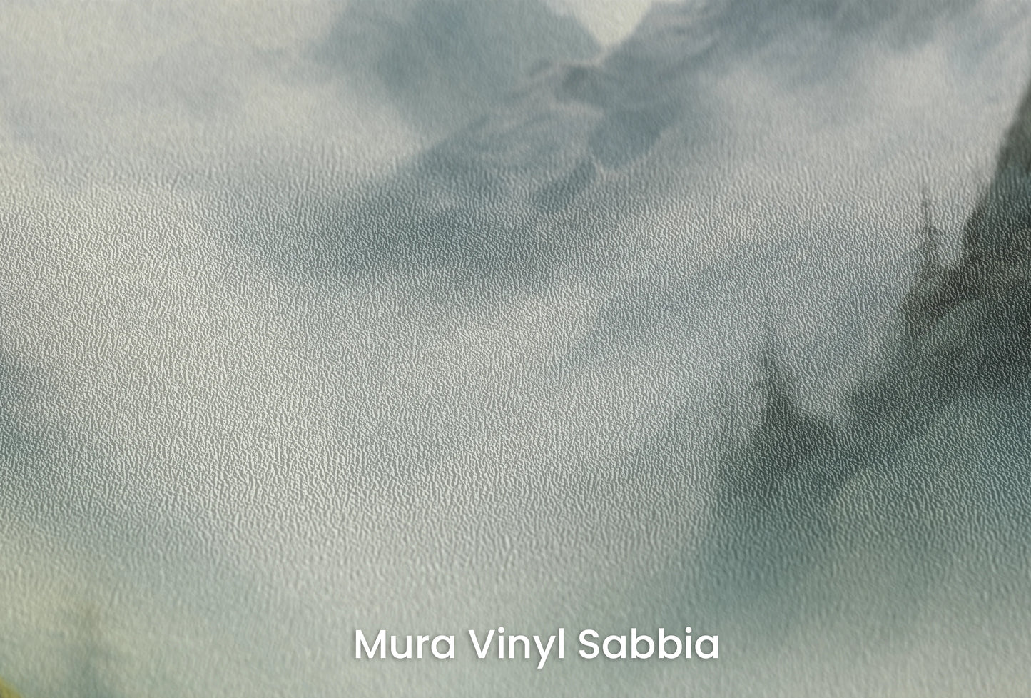 Zbliżenie na artystyczną fototapetę o nazwie Enchanted Valley na podłożu Mura Vinyl Sabbia struktura grubego ziarna piasku.