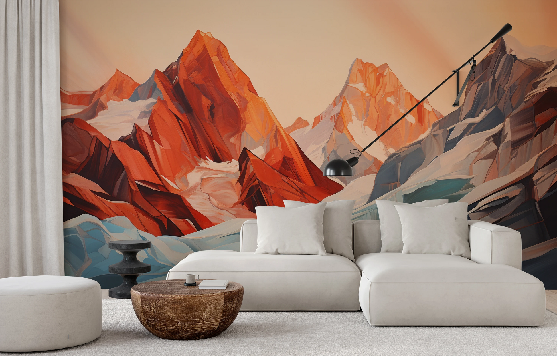 Fototapeta o nazwie Geometric Glaciers użyta w aranzacji wnętrza.