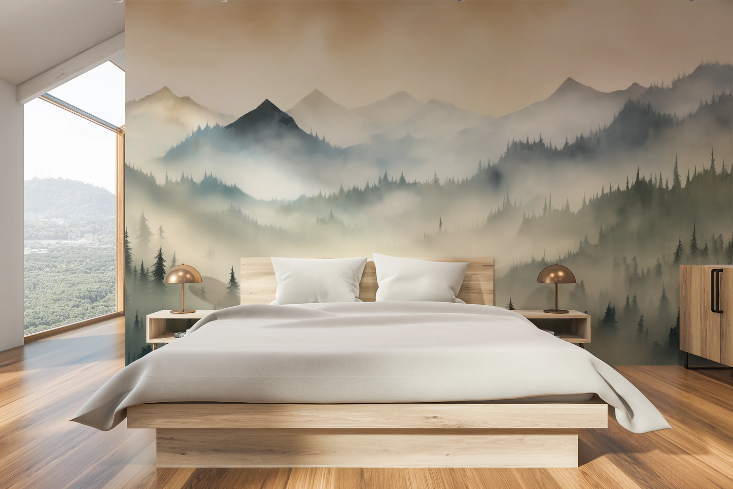 Fototapeta o nazwie Misty Mountain Layers użyta w aranzacji wnętrza.