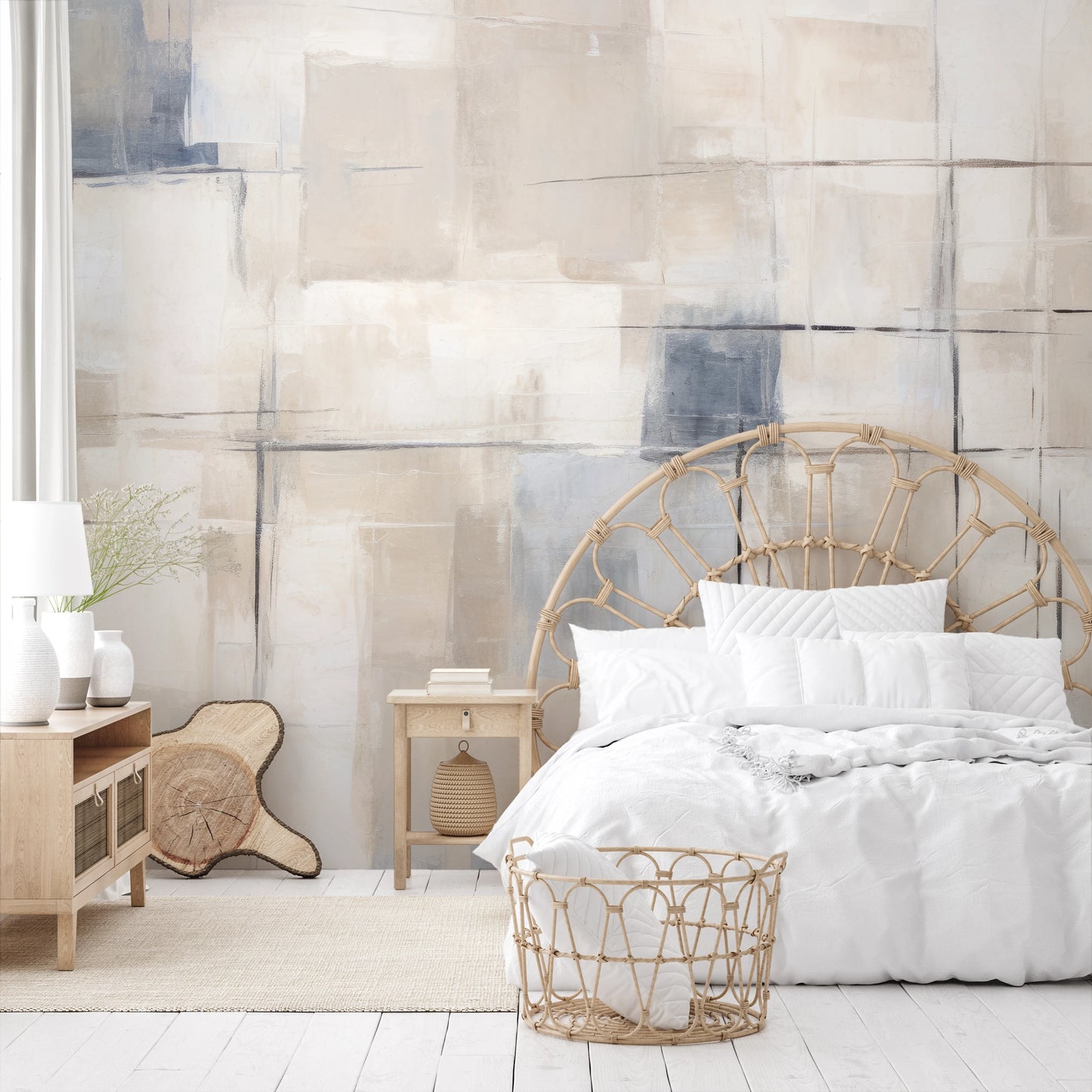 Fototapeta artystyczna o nazwie Modern Simplicity pokazana w aranżacji wnętrza.