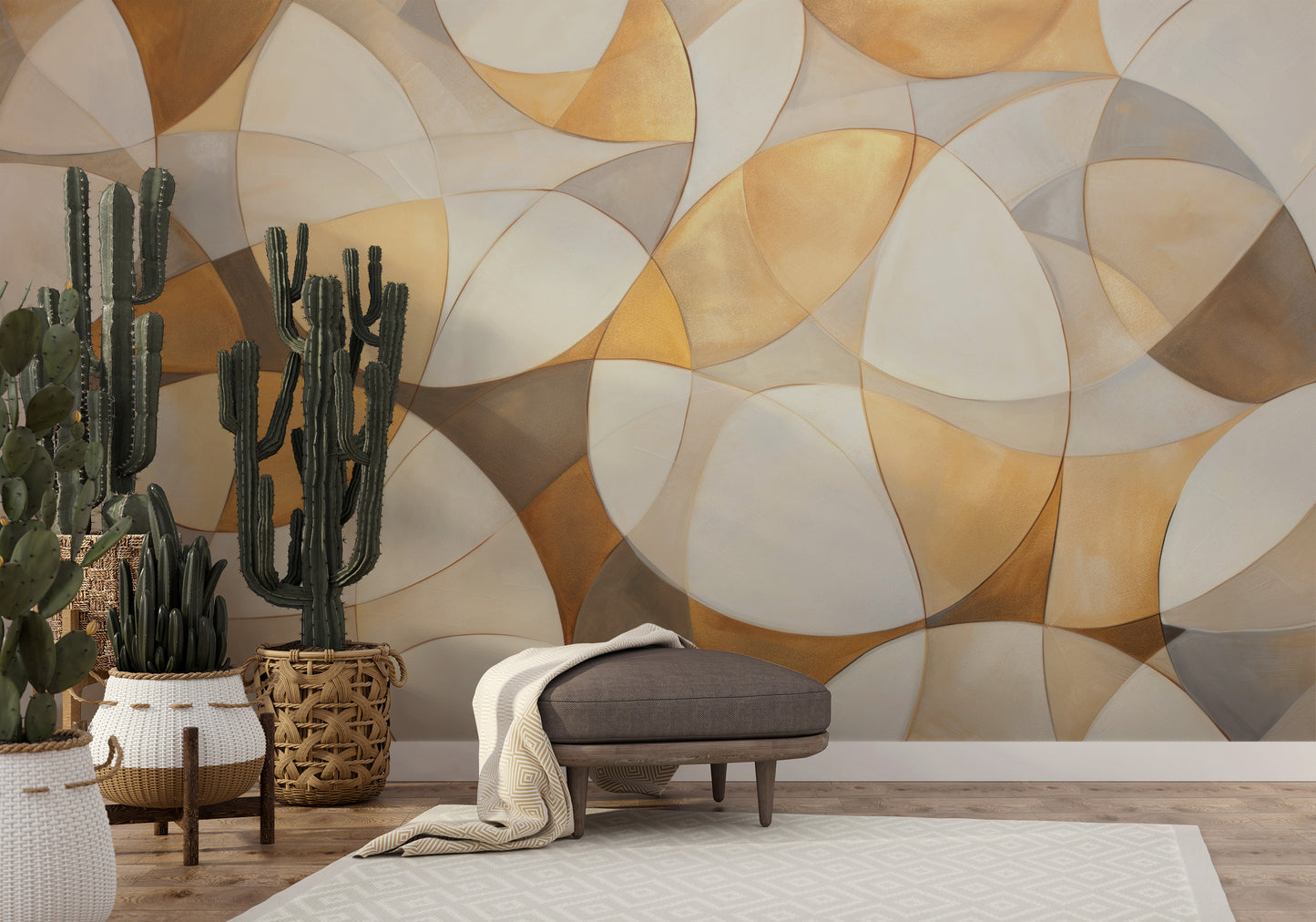 Fototapeta o nazwie GOLDEN VORTEX MOSAIC użyta w aranzacji wnętrza.