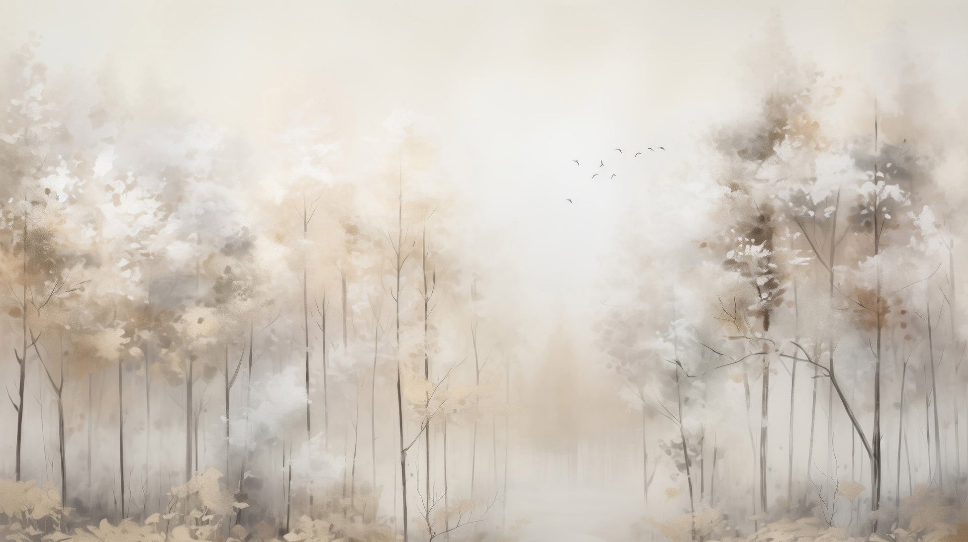 Prezentacja całego wzoru fototapety o nazwie MORNING'S FIRST FLIGHT MURAL