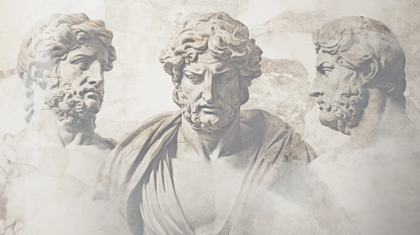 Prezentacja całego wzoru fototapety o nazwie Thoughtful Heraclitus