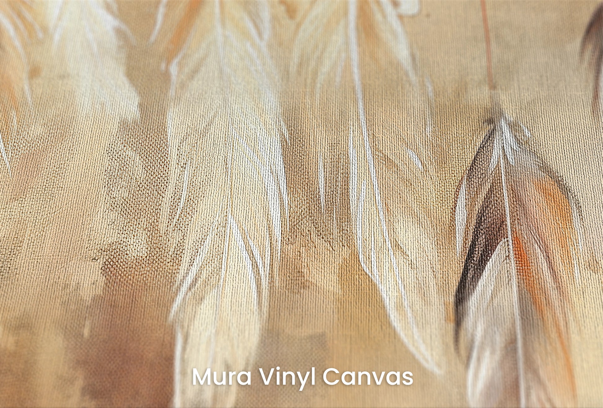 Zbliżenie na artystyczną fototapetę o nazwie Vintage Parchment na podłożu Mura Vinyl Canvas - faktura naturalnego płótna.