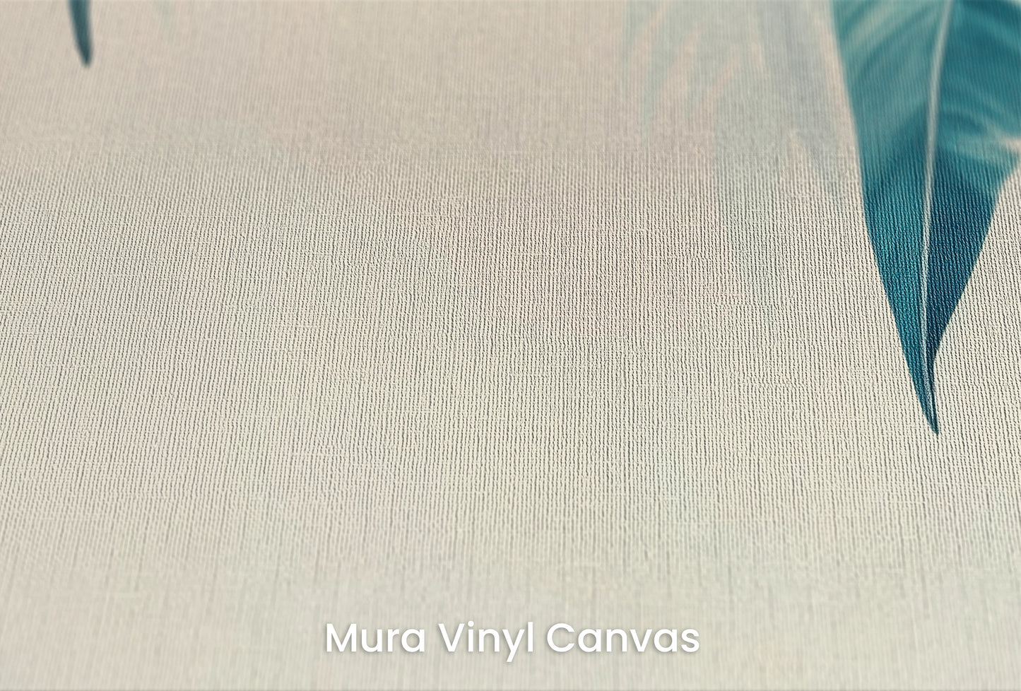 Zbliżenie na artystyczną fototapetę o nazwie Morning Dew na podłożu Mura Vinyl Canvas - faktura naturalnego płótna.